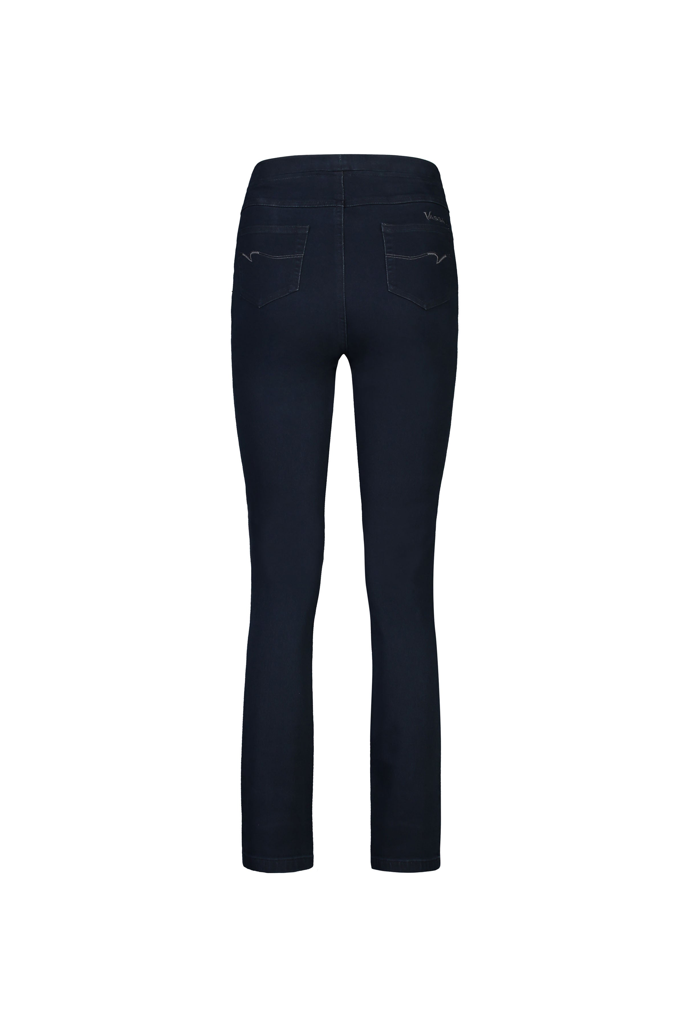 234DN Indigo Denim - Slim Leg Full Length Denim Pull-On - Vassalli