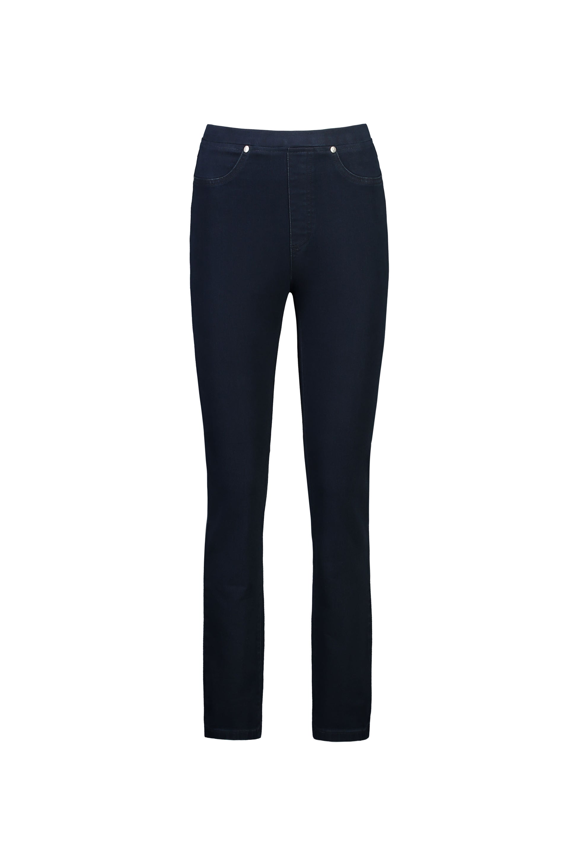 234DN Indigo Denim - Slim Leg Full Length Denim Pull On - Vassalli