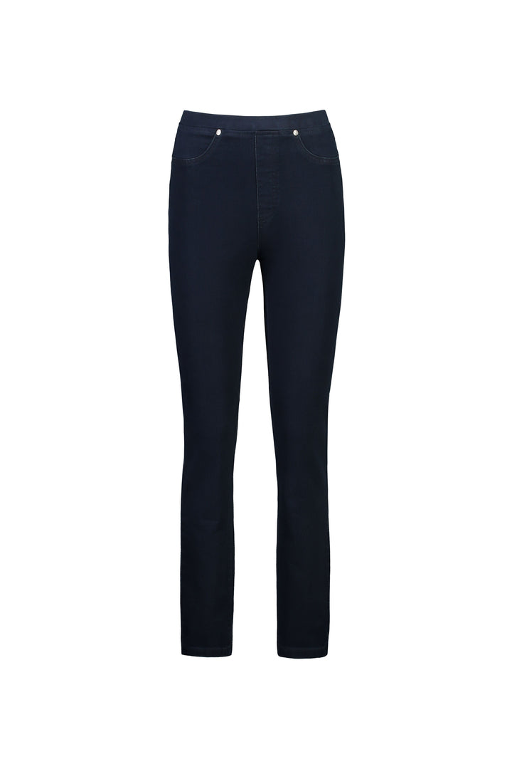 234DN Indigo Denim - Slim Leg Full Length Denim Pull-On - Vassalli