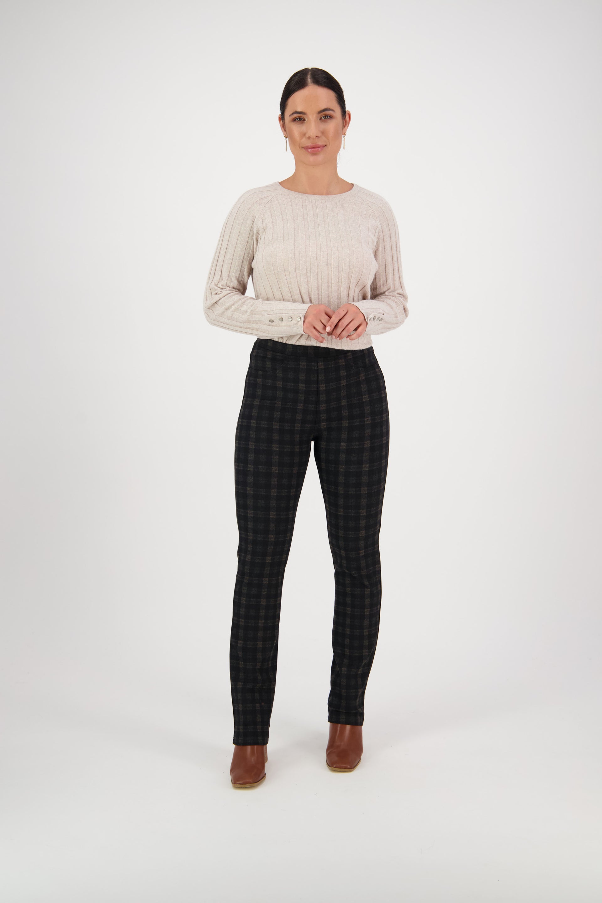 234 Halifax - Slim Leg Full Length Ponti Pull-On - Vassalli
