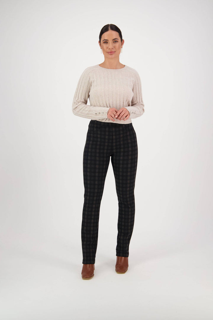 234 Halifax - Slim Leg Full Length Ponti Pull-On - Vassalli