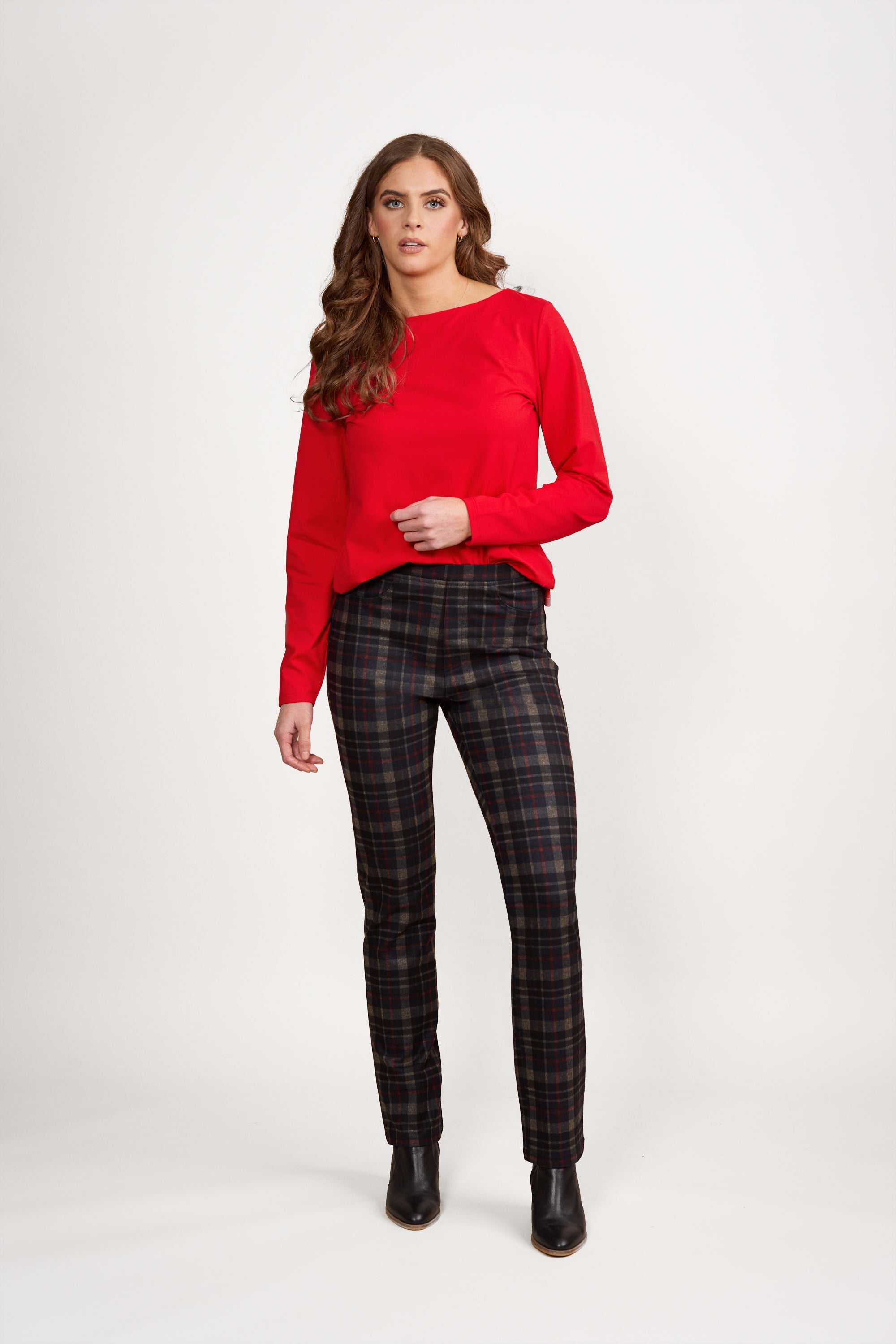 234 Hyde - Slim Leg Full Length Printed Ponti Pull-On - Vassalli