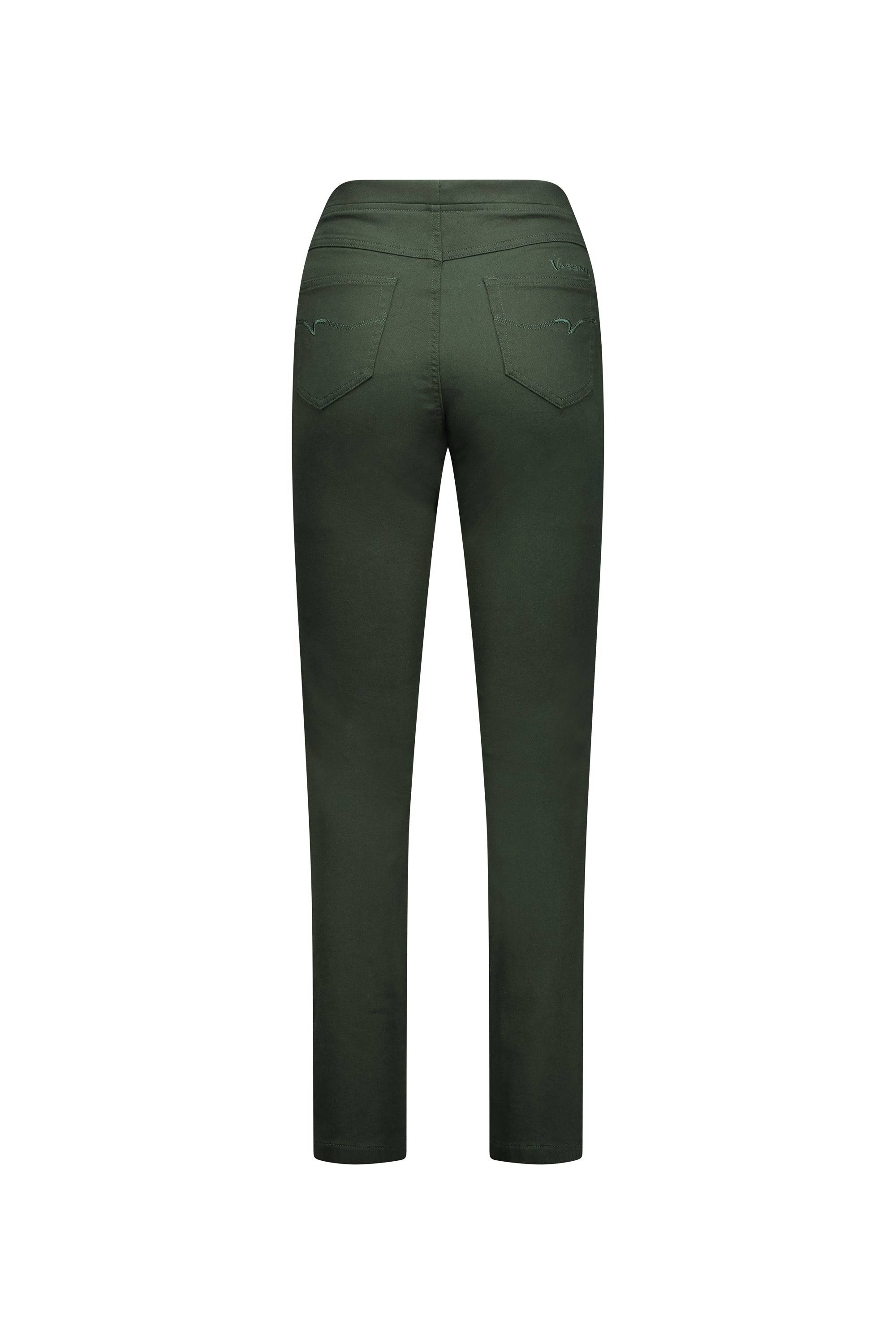 234K Forest - Slim Leg Full Length Knit Denim Pull-On - Vassalli
