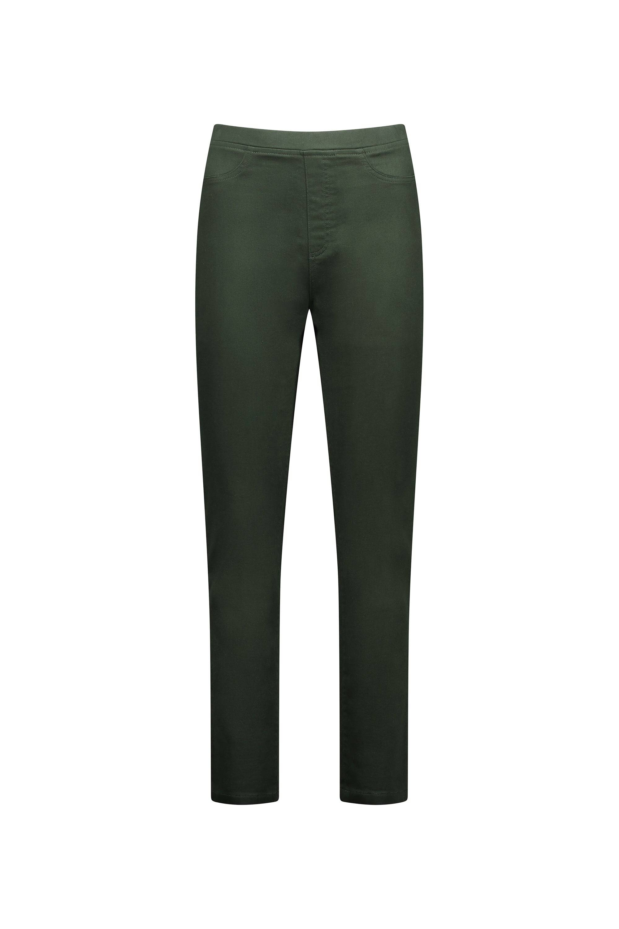234K Forest - Slim Leg Full Length Knit Denim Pull-On - Vassalli