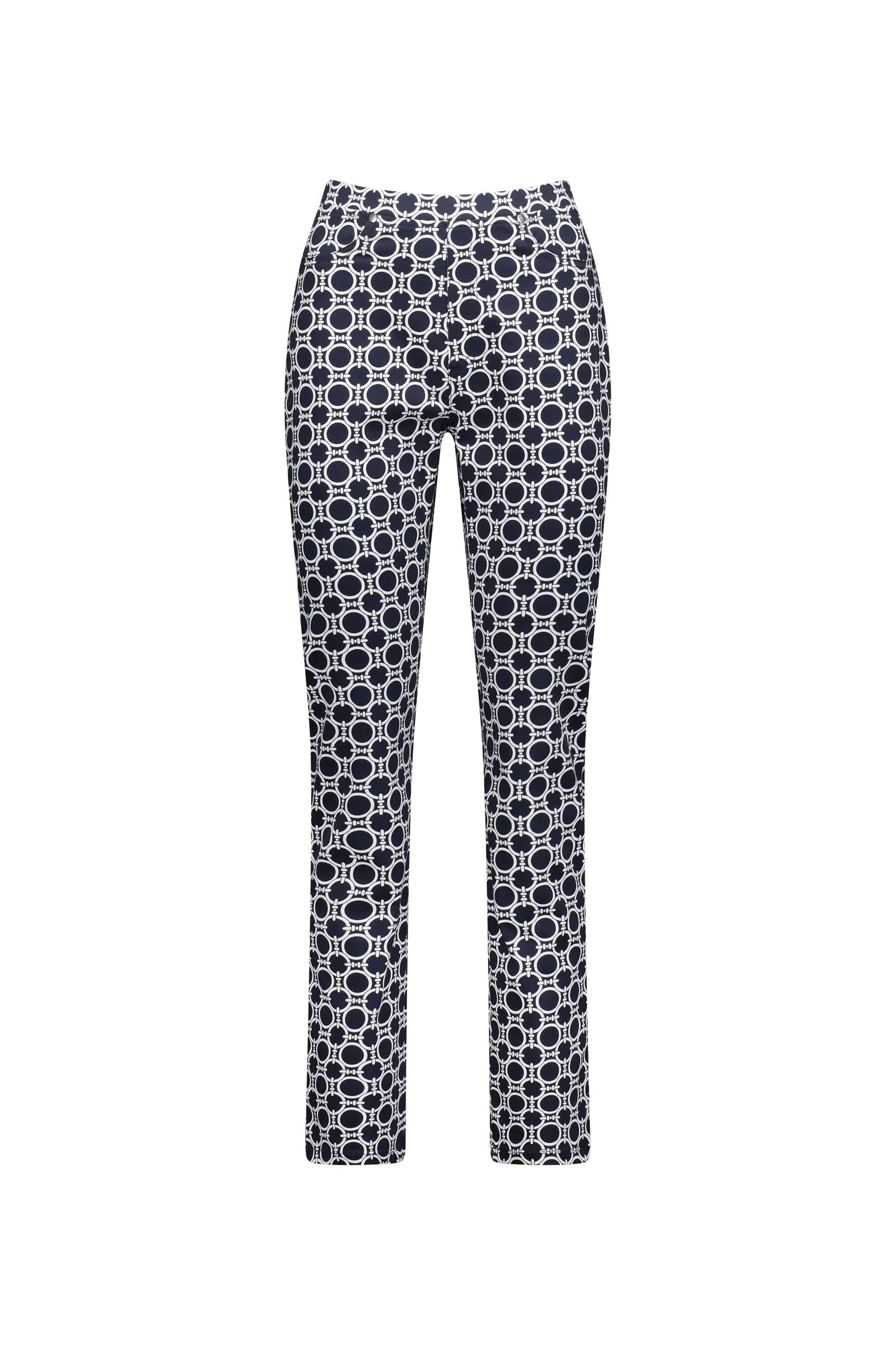 234LW Arlo - Printed Slim Leg Full Length Lightweight Pull-On - Vassalli