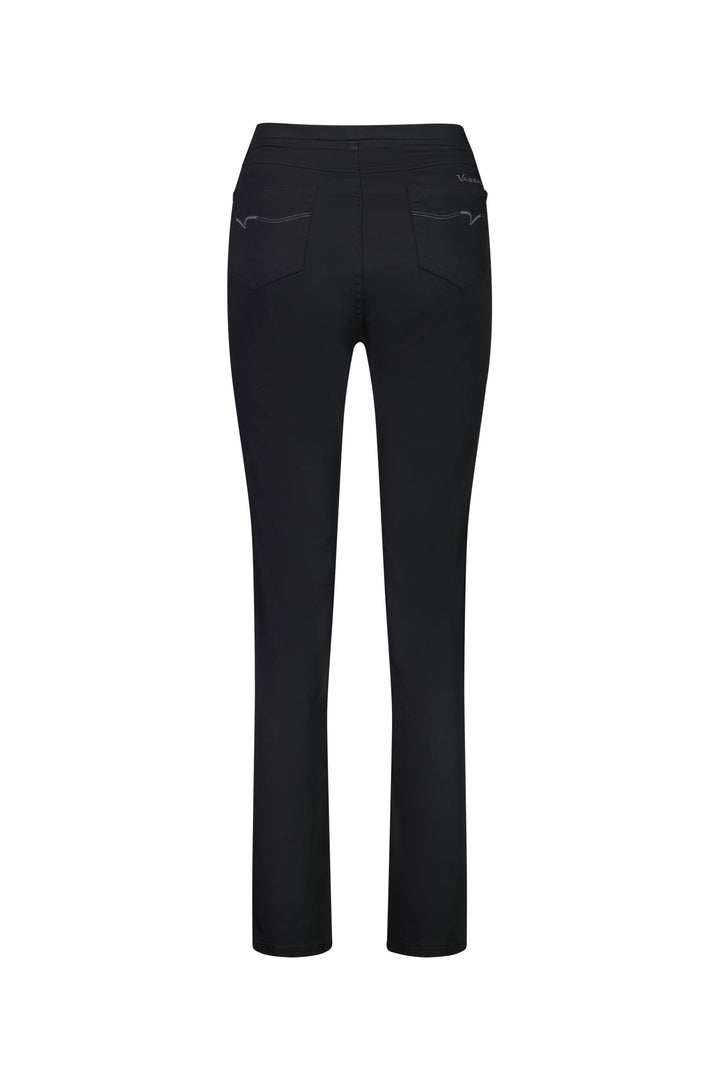 234LW Black - Plain Slim Leg Full Length Lightweight Pull-On - Vassalli