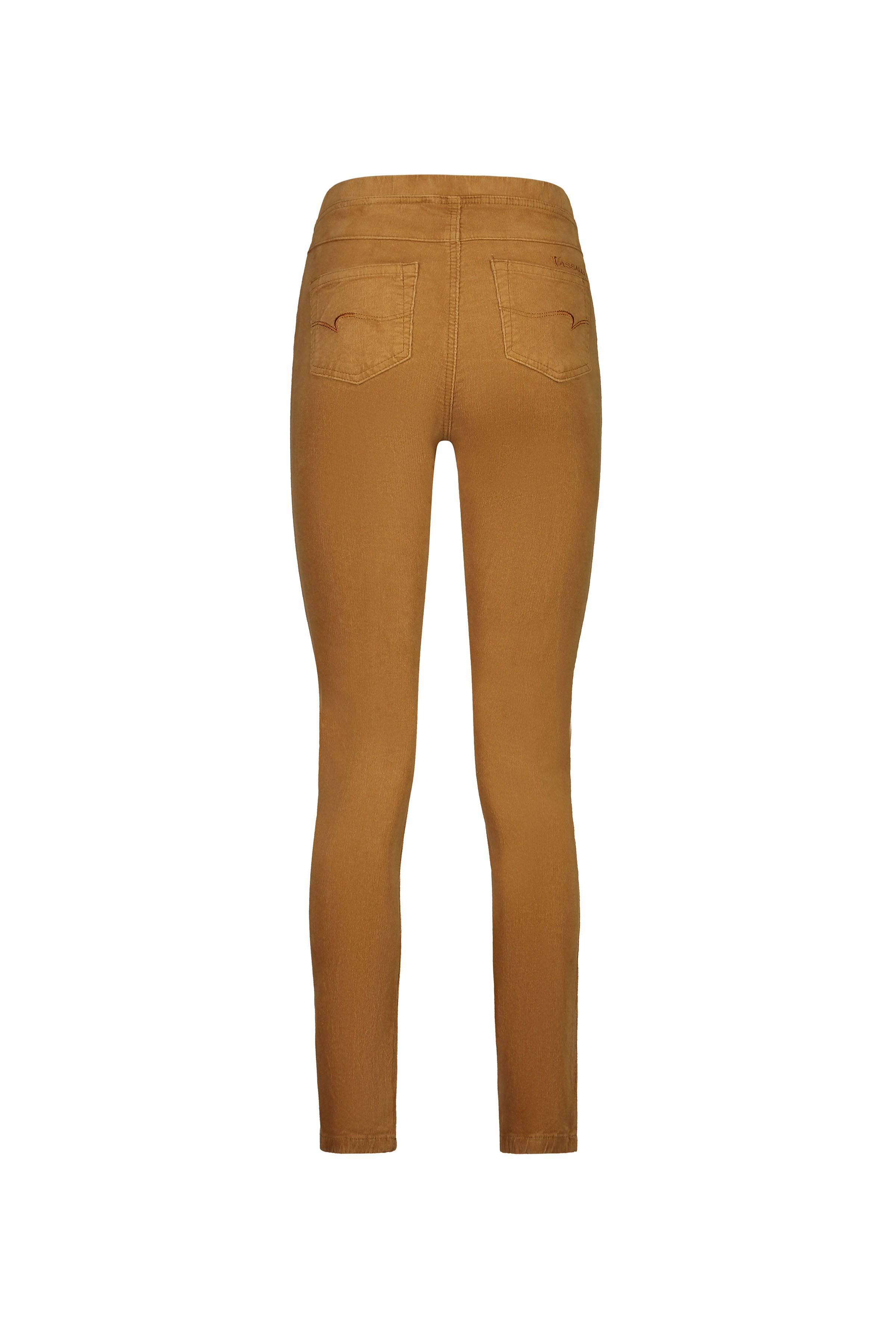 234M Copper - Slim Leg Full Length Pinwale Cord Pull-On - Vassalli