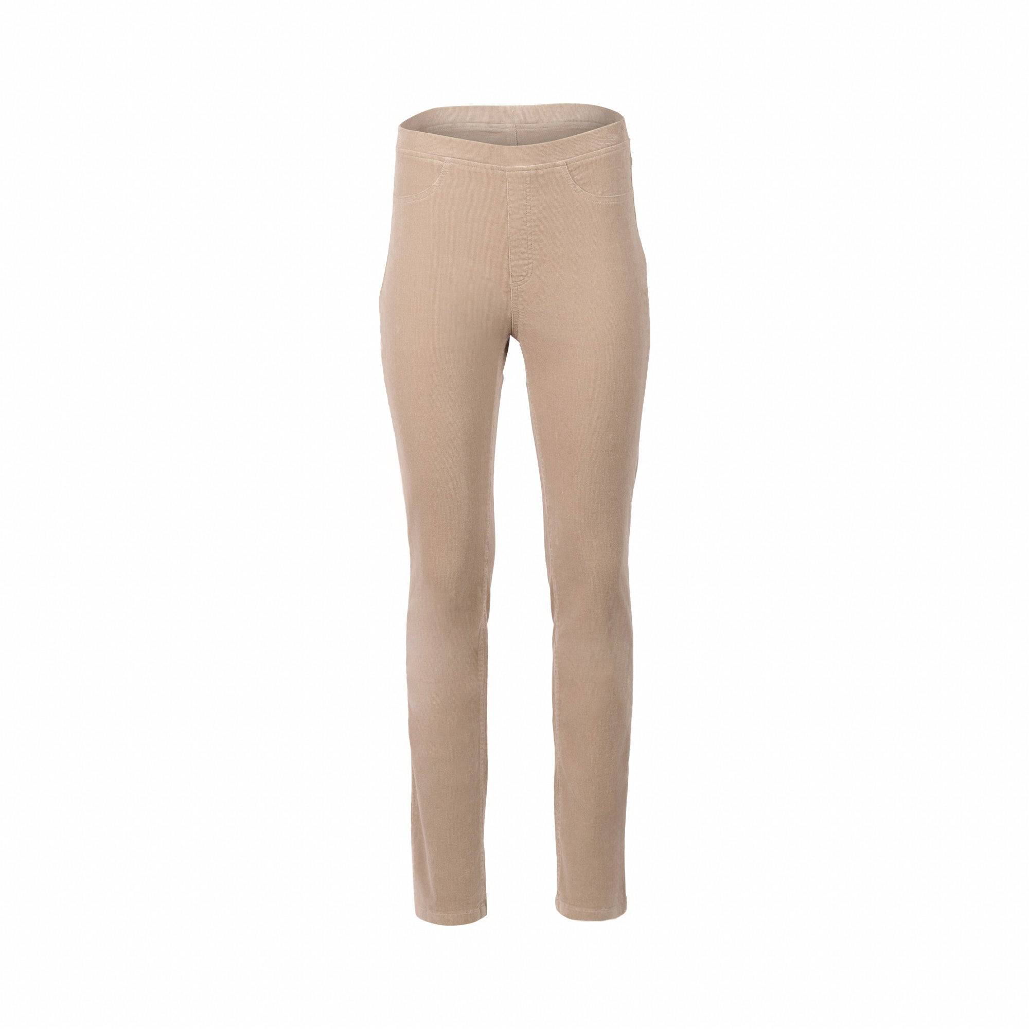 234M Oat - Slim Leg Full Length Pinwale Cord Pull-On - Vassalli