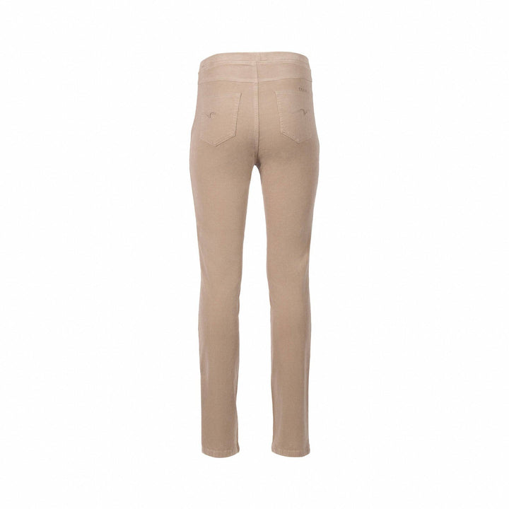 234M Oat - Slim Leg Full Length Pinwale Cord Pull-On - Vassalli