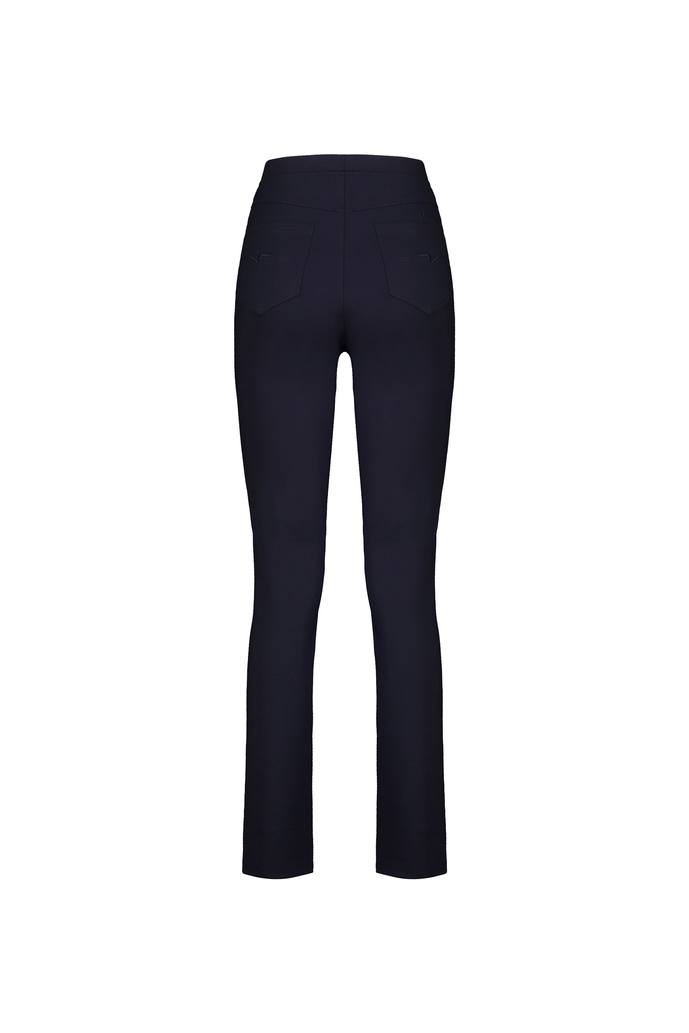 234 Navy - Slim Leg Full Length Ponti Pull-On - Vassalli