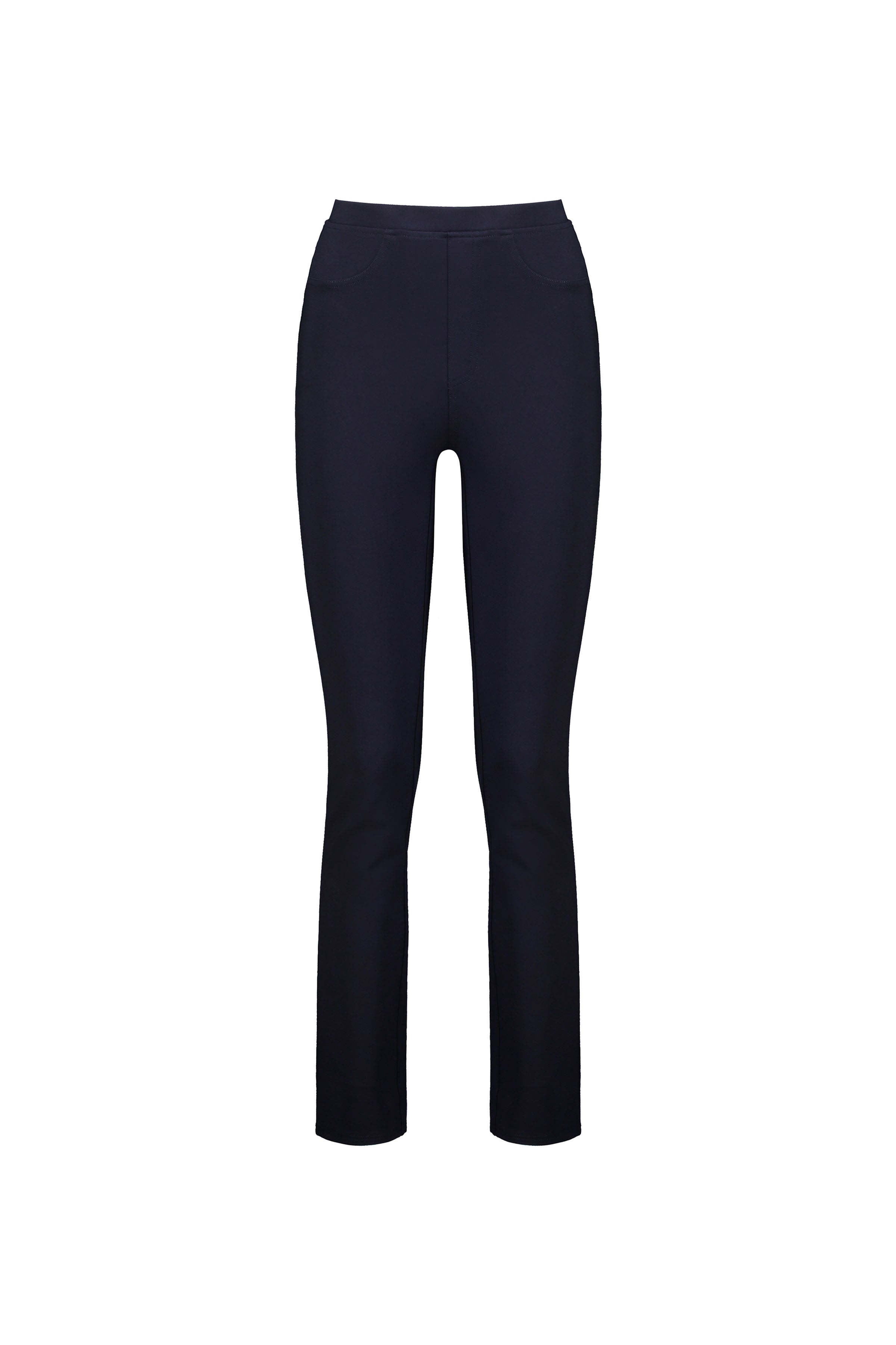 234 Navy - Slim Leg Full Length Ponti Pull-On - Vassalli