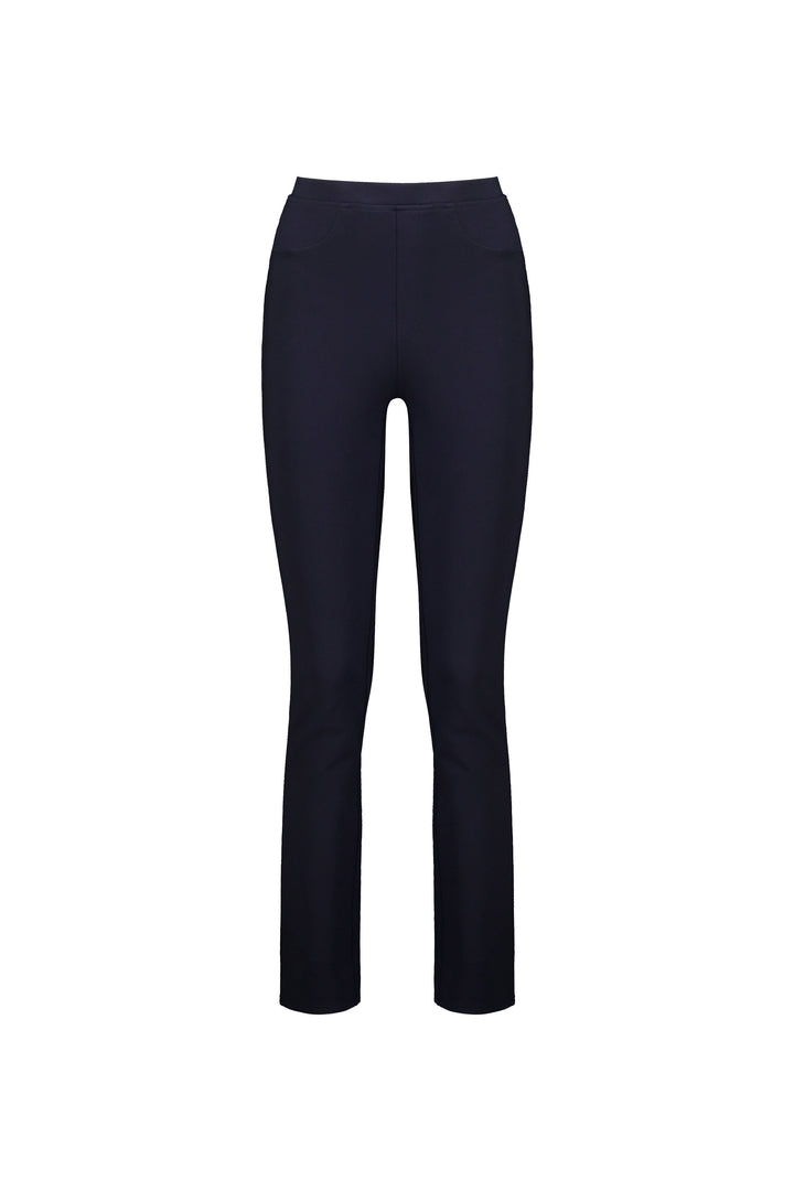 234 Navy - Slim Leg Full Length Ponti Pull-On - Vassalli