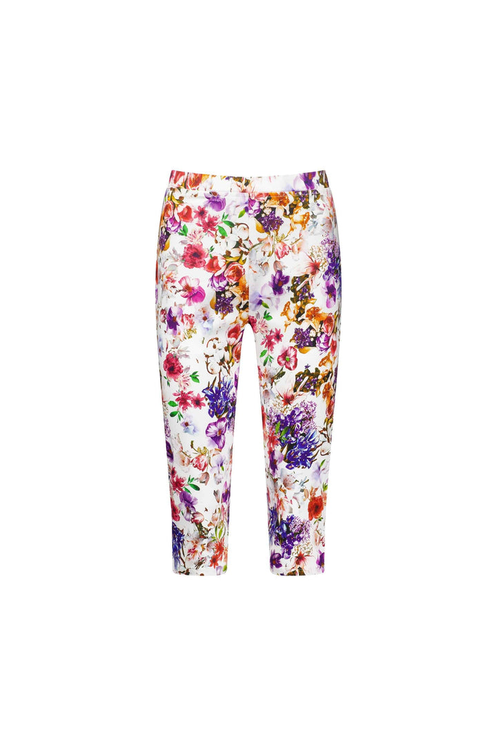 261LW Burst - Printed Skinny Leg 3/4 Length Lightweight Pull-On - Vassalli