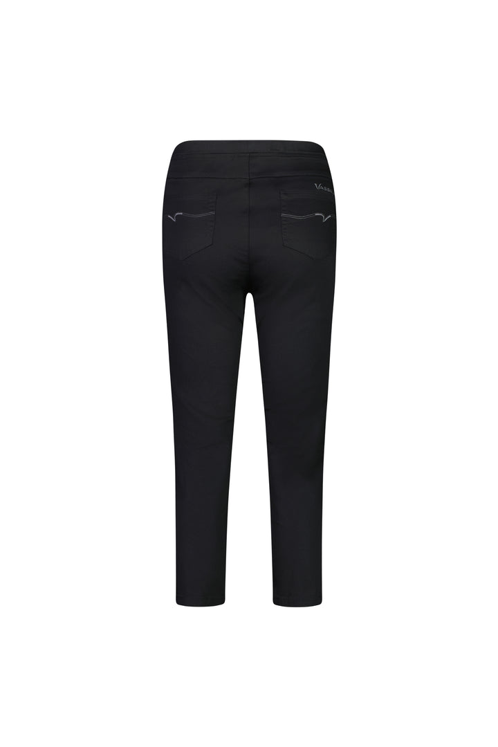 271LW Black - Plain Skinny Leg 7/8 Length Lightweight Pull-On - Vassalli
