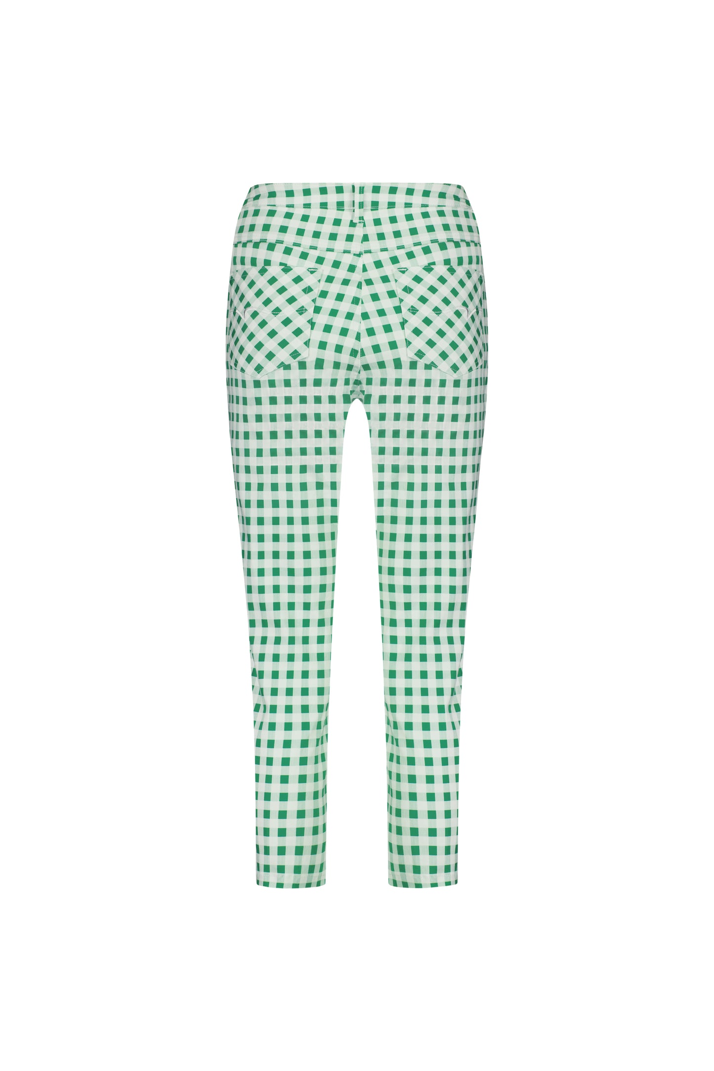 271LW Green Picnic - Printed Skinny Leg 7/8 Length Lightweight Pull On - Vassalli