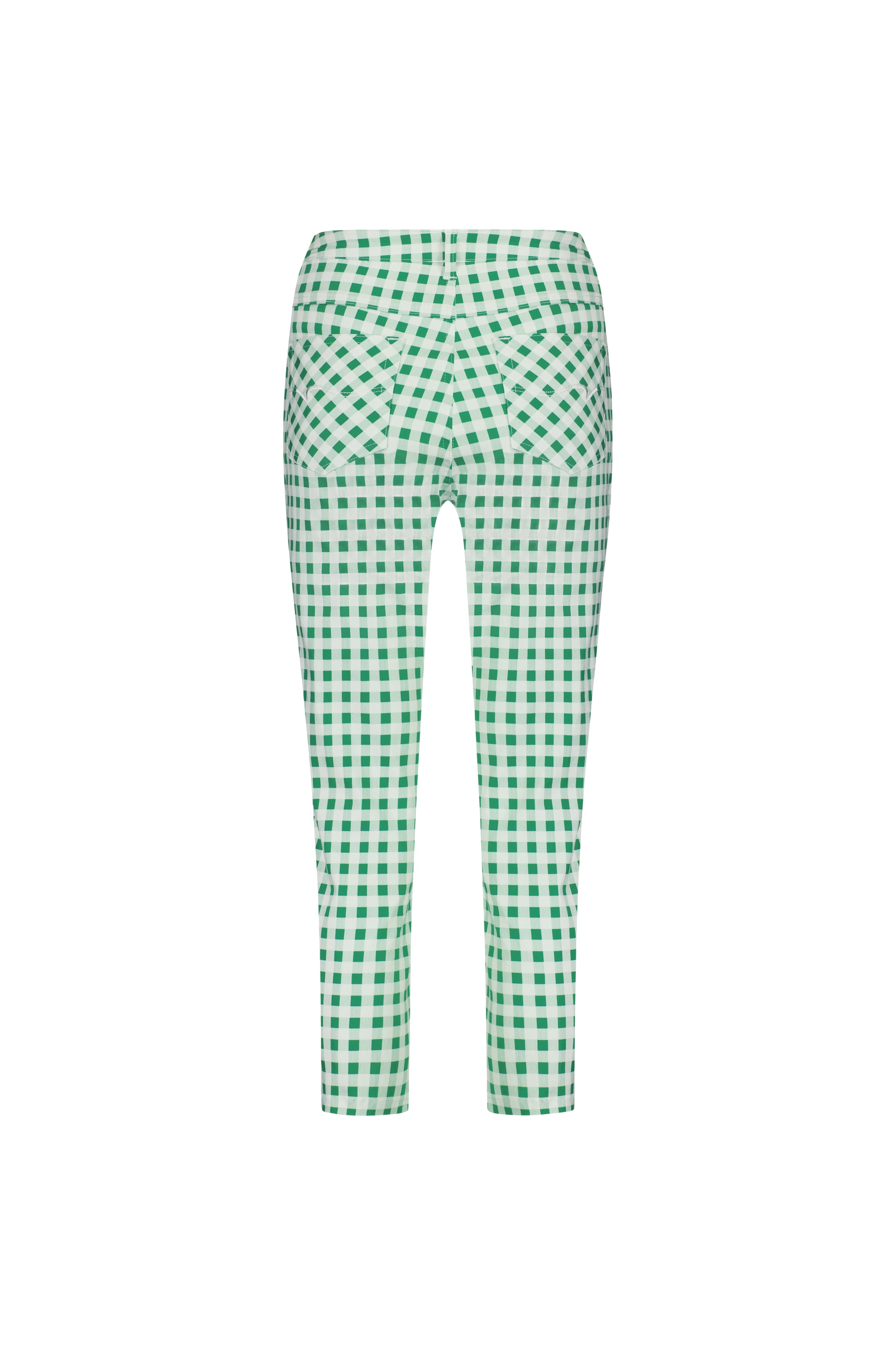 271LW Green Picnic - Printed Skinny Leg 7/8 Length Lightweight Pull On - Vassalli
