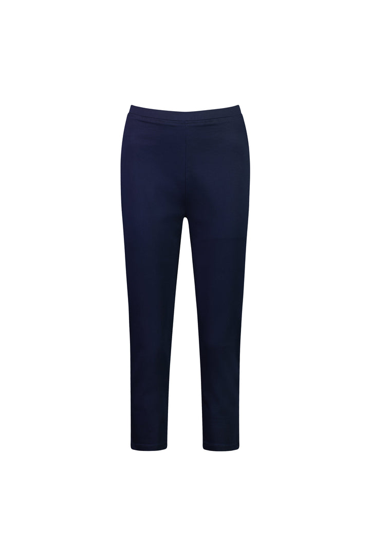 271LW Navy - Plain Skinny Leg 7/8 Length Lightweight Pull-On - Vassalli