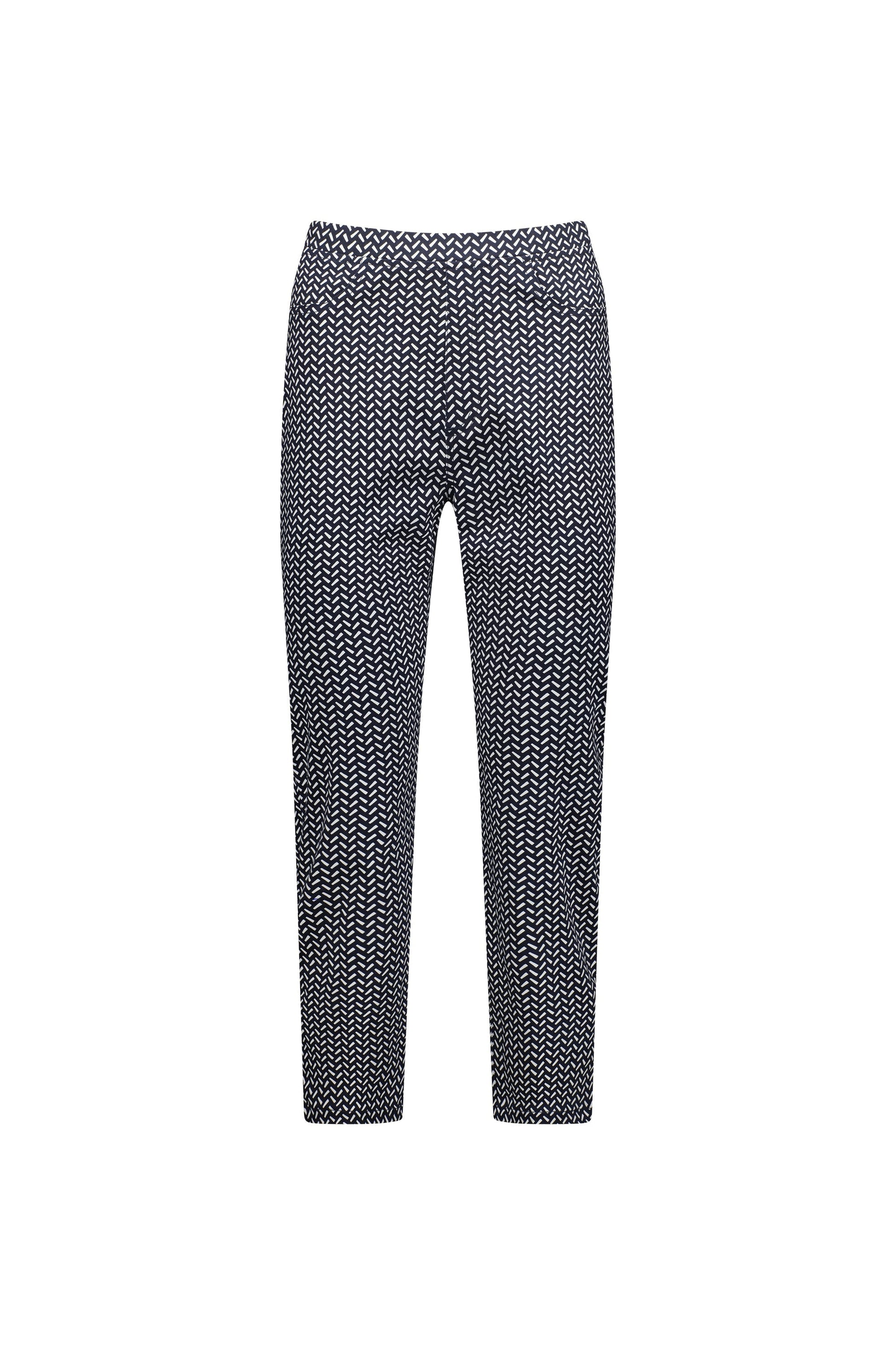 274LW Nori - Printed Slim Leg 7/8 Length Lightweight Pull-On - Vassalli