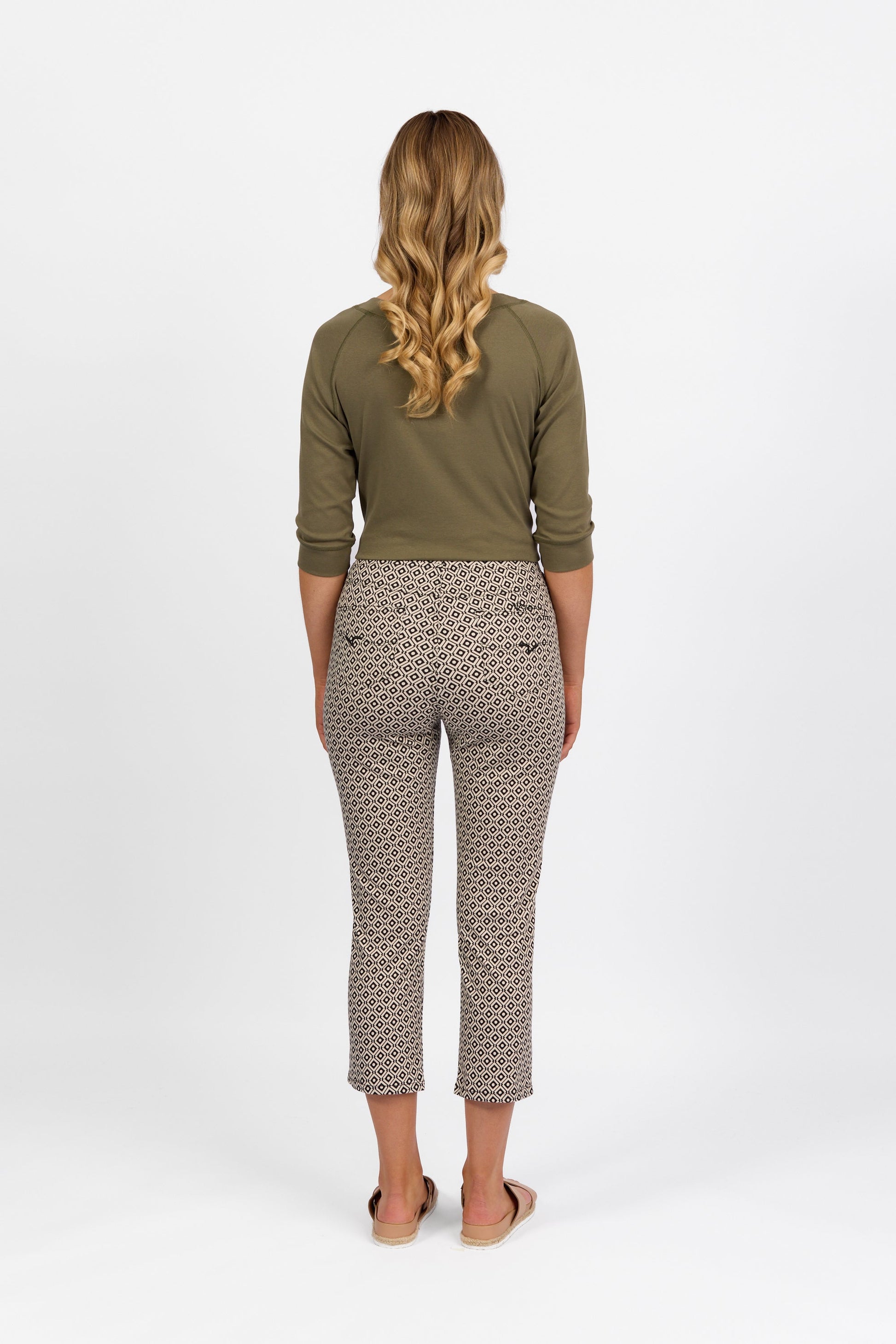 274LW Sahara - Printed Slim Leg 7/8 Length Lightweight Pull-On - Vassalli