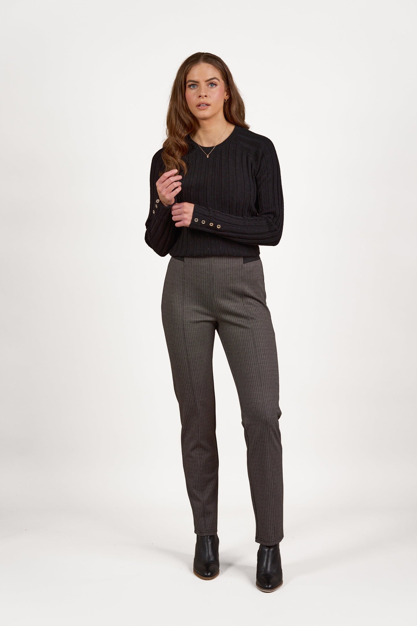 294 Jed - Slim Leg Full Length Pull-On - Vassalli