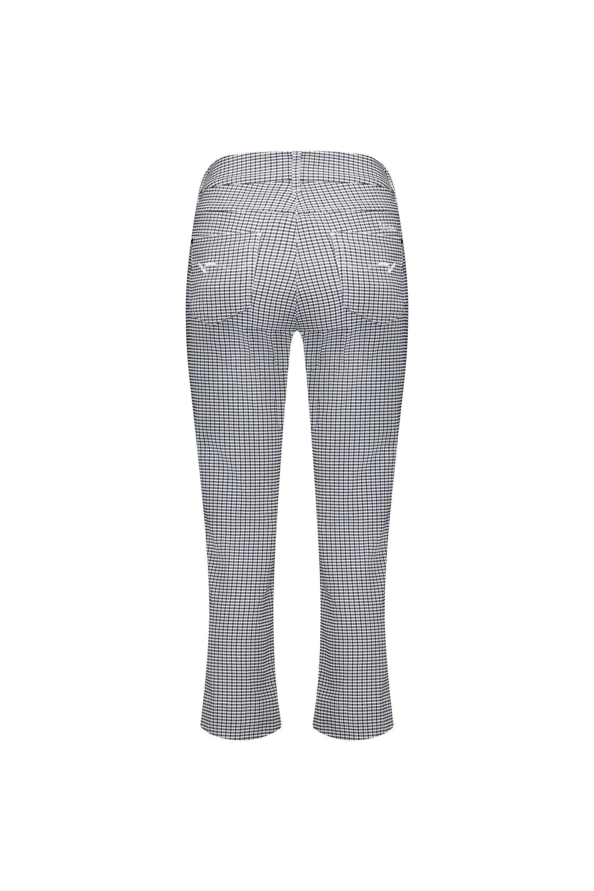 297 Check - Slim Leg 7/8 Pull On Pant with Full Elastic Waistband - Vassalli
