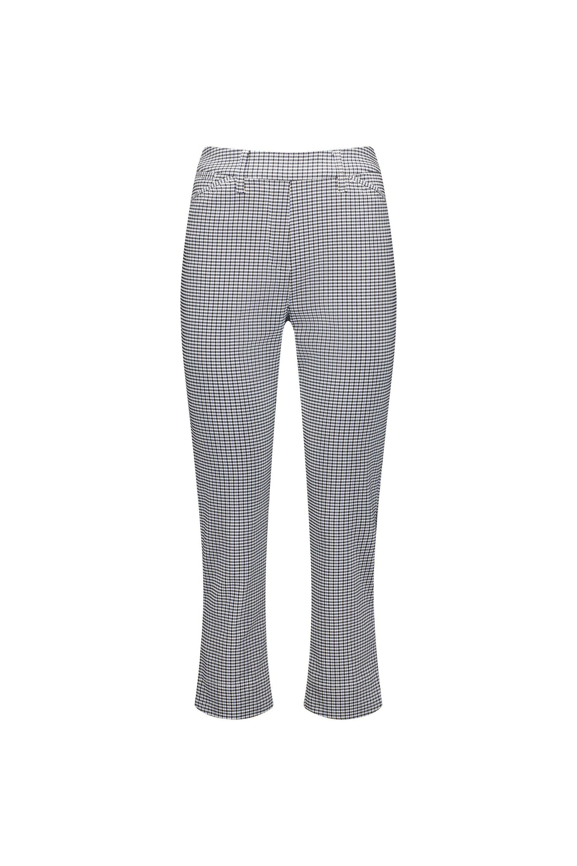 297 Check - Slim Leg 7/8 Pull On Pant with Full Elastic Waistband - Vassalli