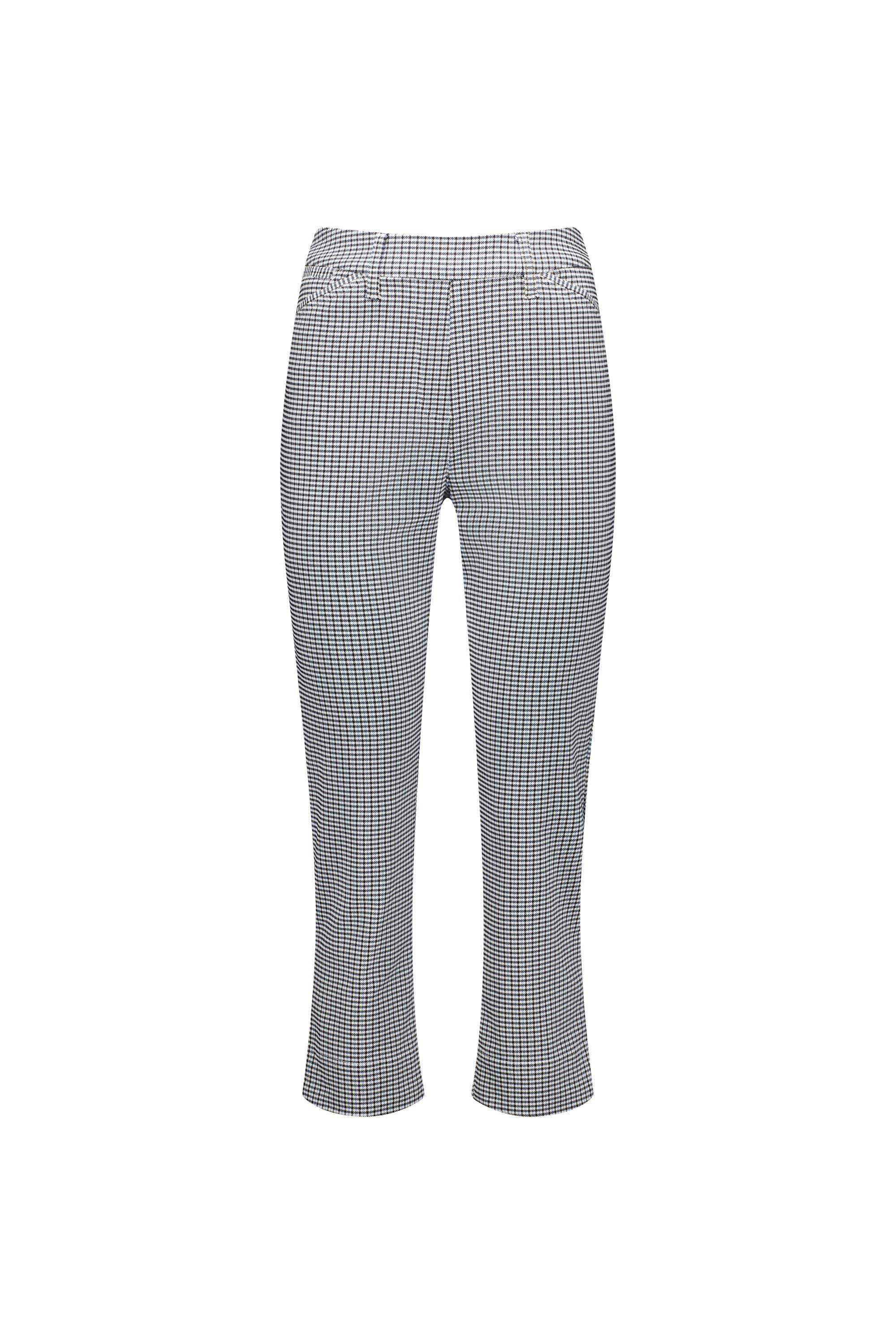 297 Check - Slim Leg 7/8 Pull-On Pant with Full Elastic Waistband - Vassalli