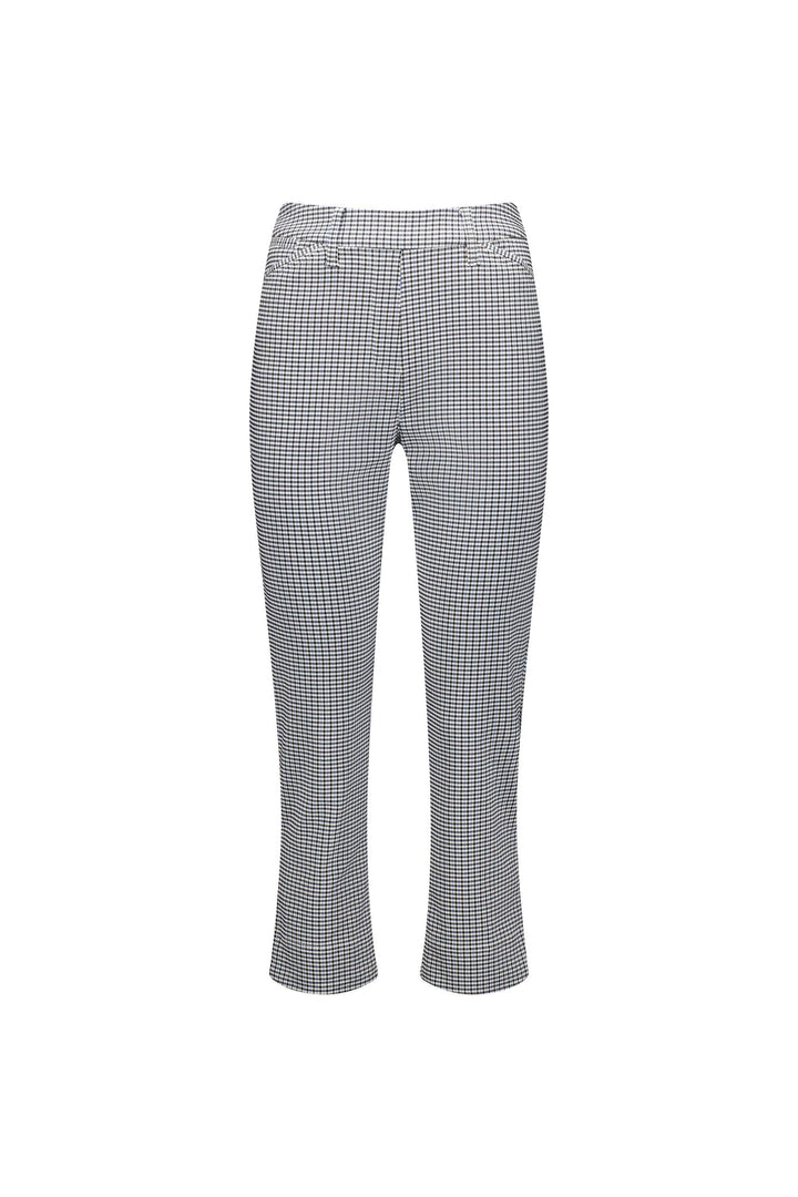 297 Check - Slim Leg 7/8 Pull-On Pant with Full Elastic Waistband - Vassalli