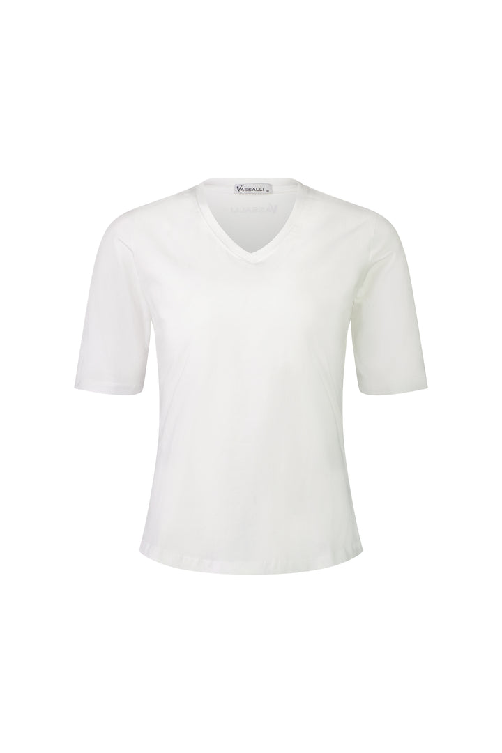 3333 White - V-Neck Tee - Vassalli
