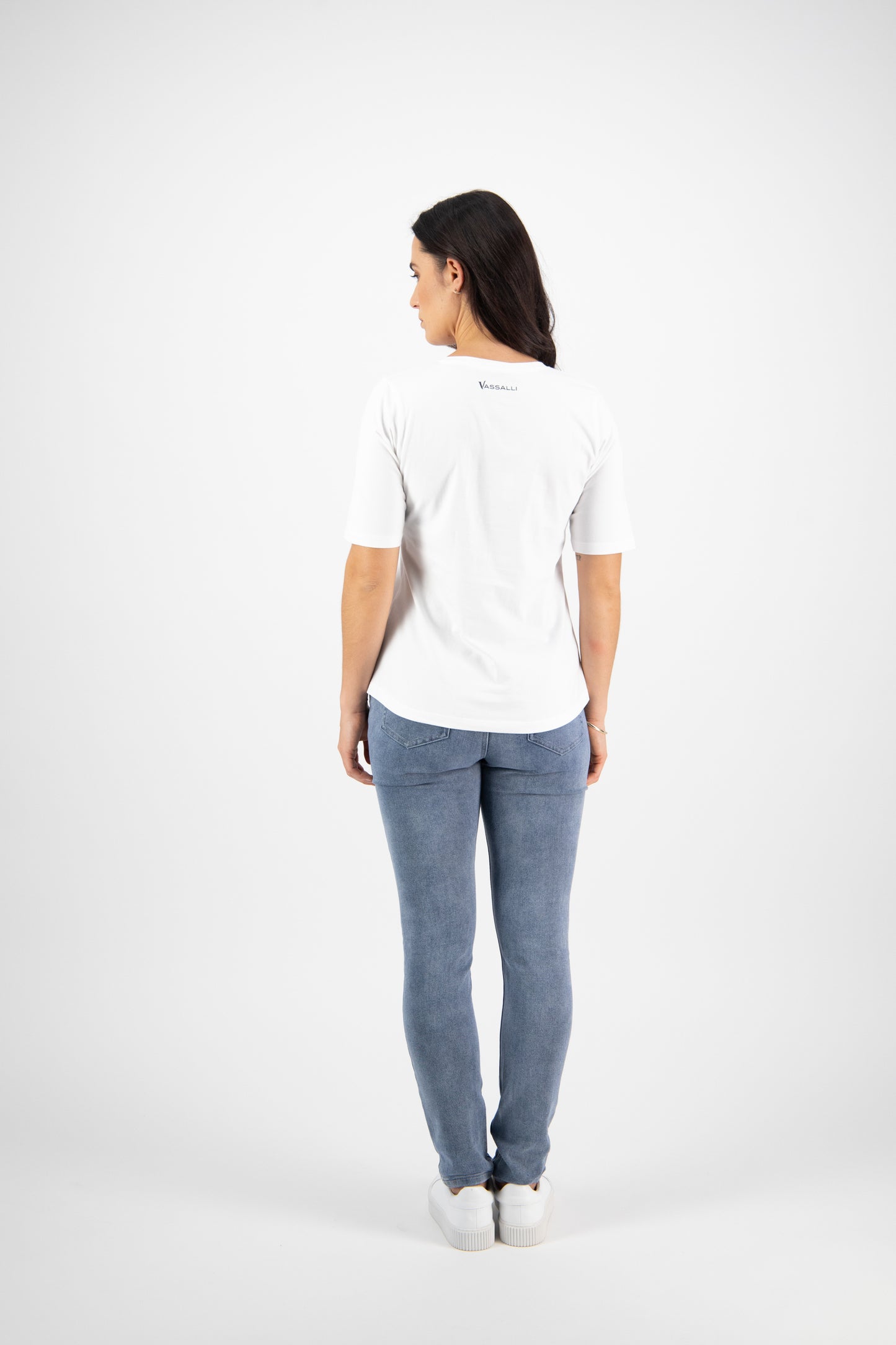 3333 White - V-Neck Tee - Vassalli