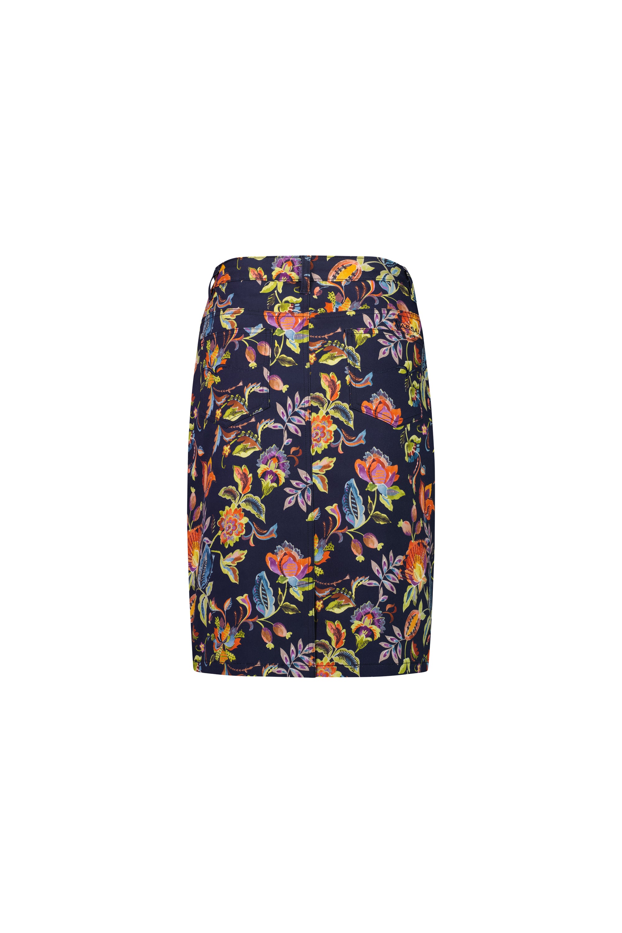 372AV Brazil - Printed Lightweight Skirt with Centre Back Vent - Vassalli