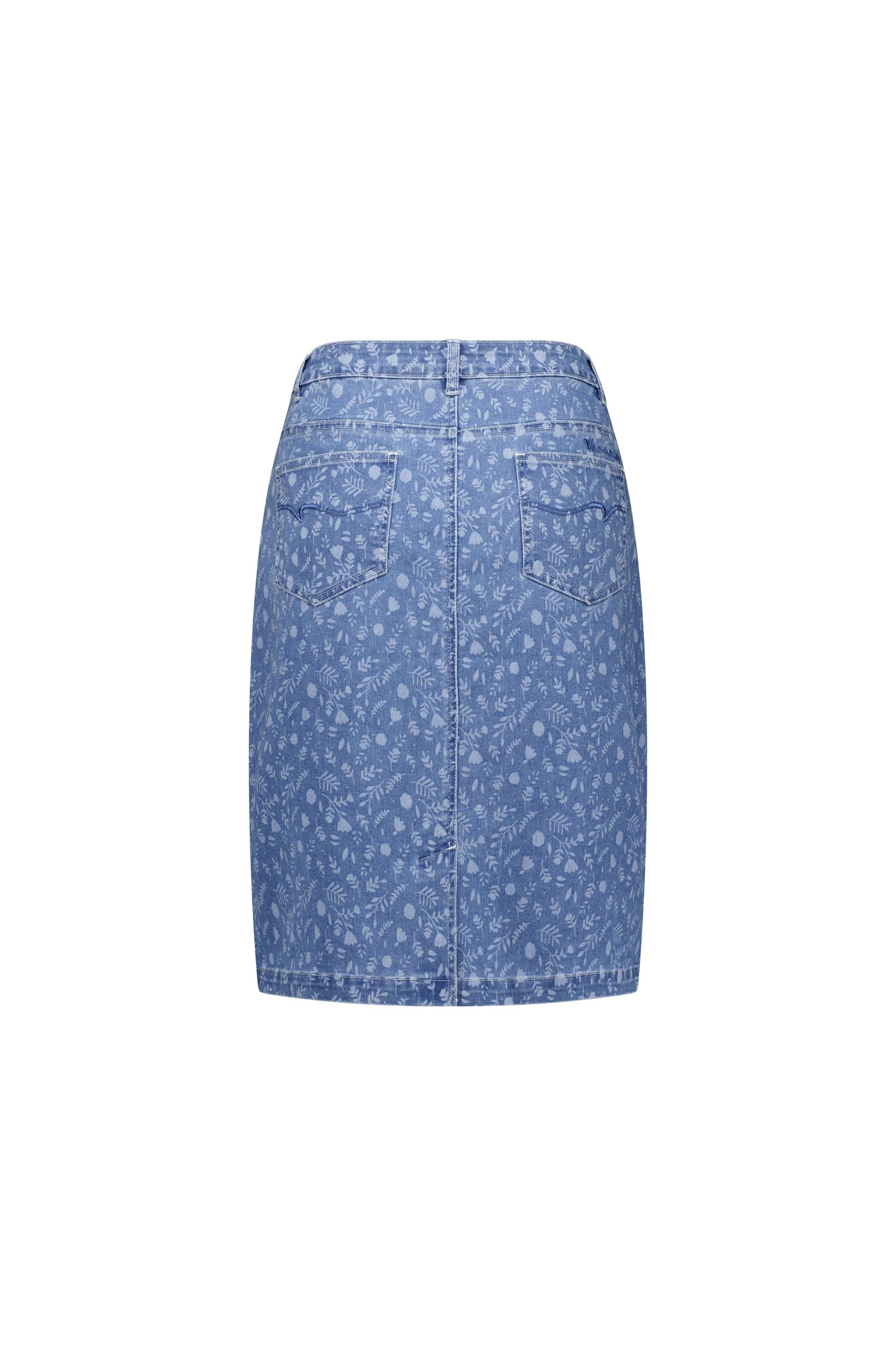 372AV Denim Skirt - Ditsy Floral - Vassalli