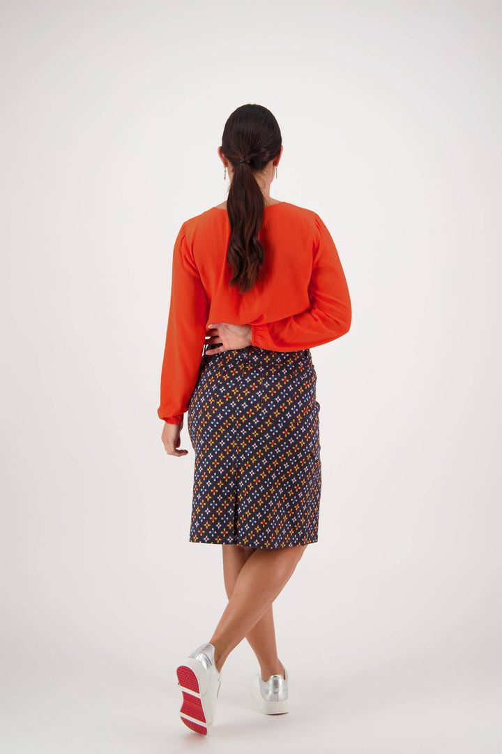 372AV Stellar - Knee Length Printed Skirt - Vassalli