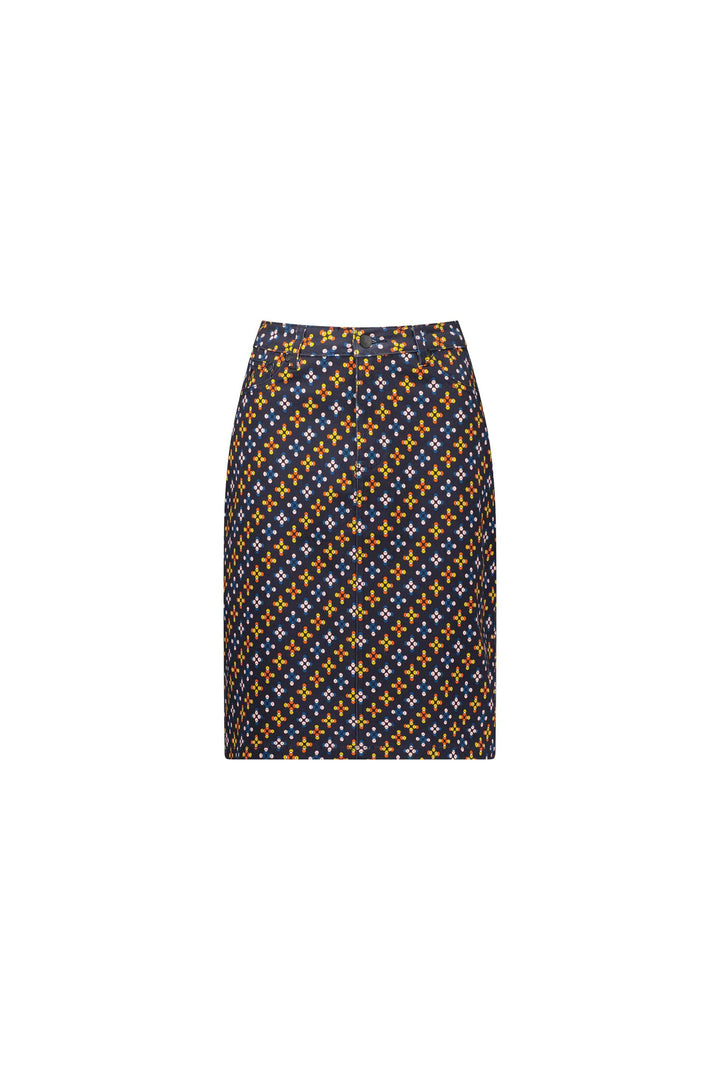 372AV Stellar - Knee Length Printed Skirt - Vassalli