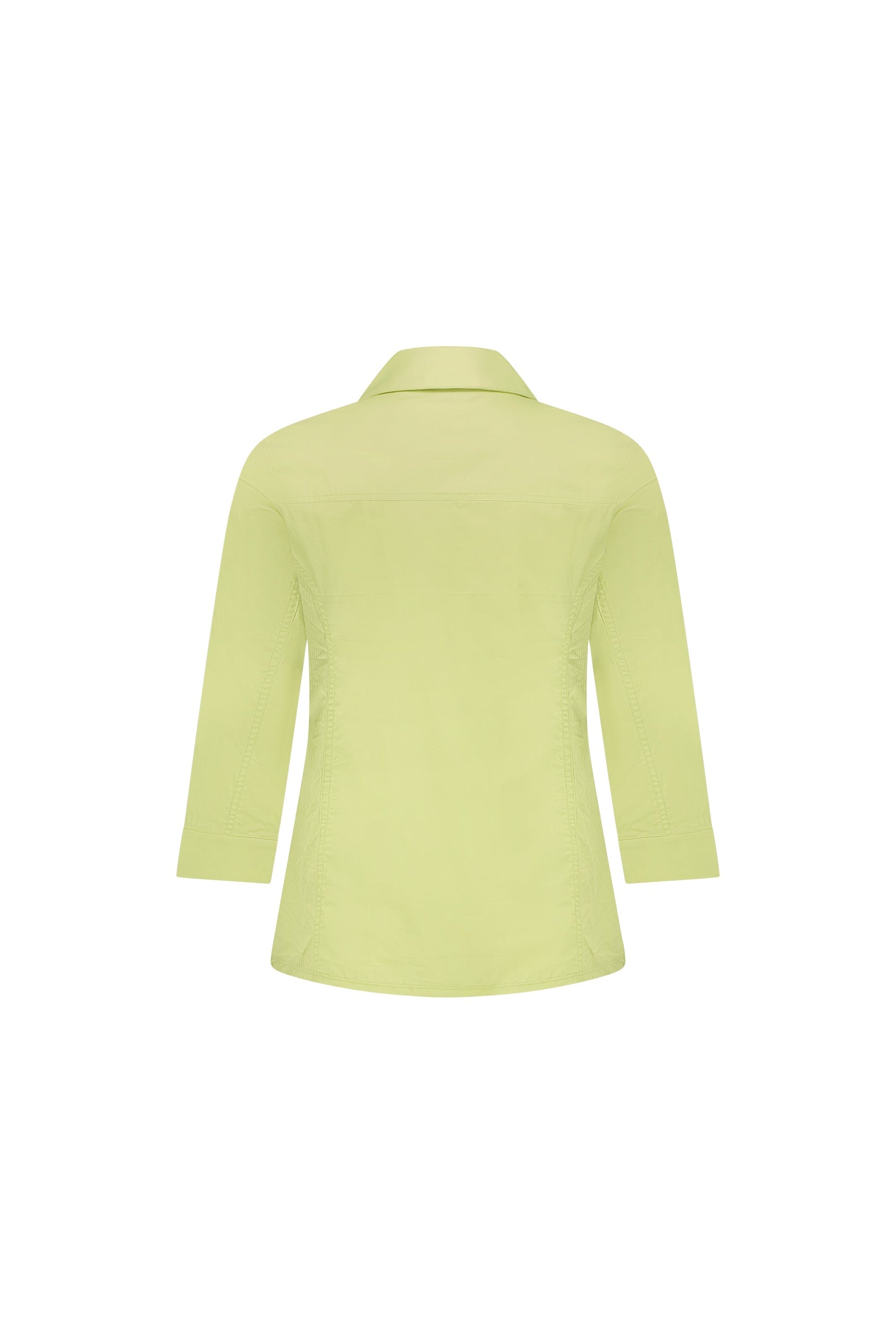 4032 Apple - Plain Button-Up Shirt with Rib Panels - Vassalli