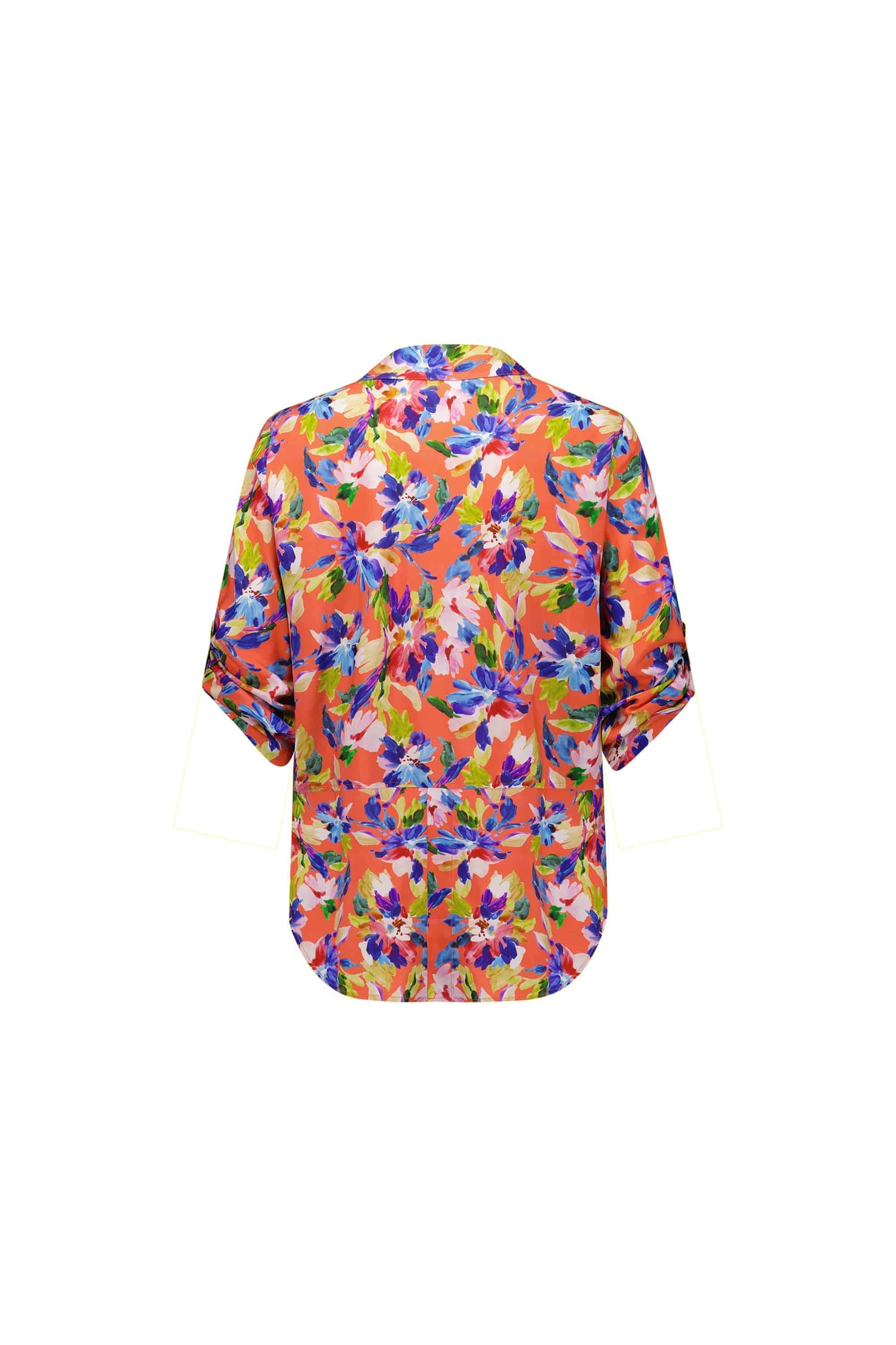 4038 Rio - Open Placket Shirt with Button Tab Sleeve - Vassalli