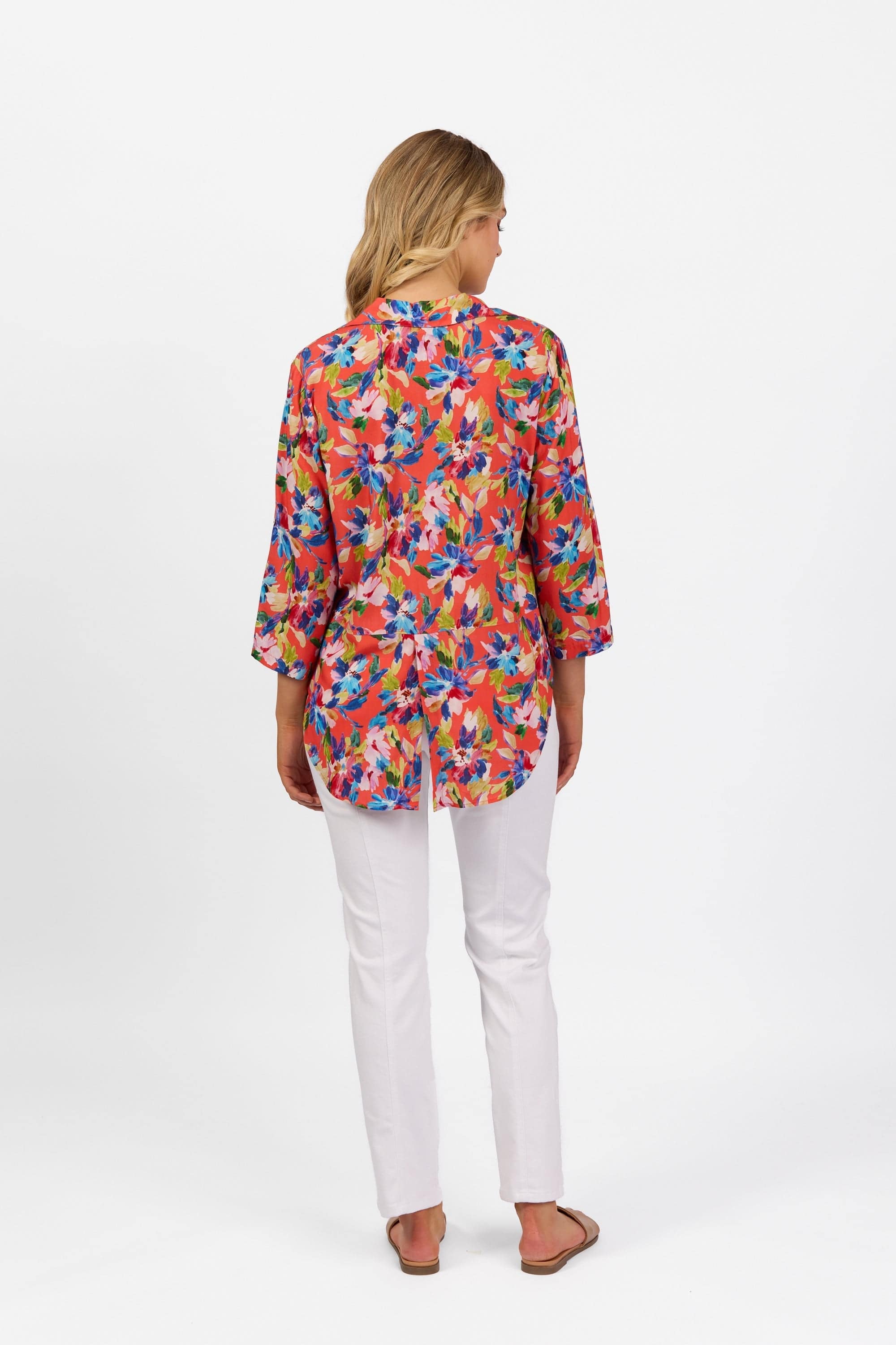 4038 Rio - Open Placket Shirt with Button Tab Sleeve - Vassalli