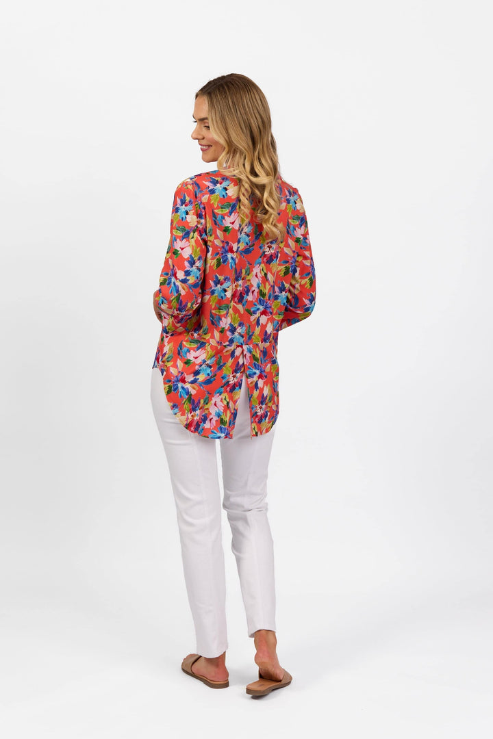 4038 Rio - Open Placket Shirt with Button Tab Sleeve - Vassalli