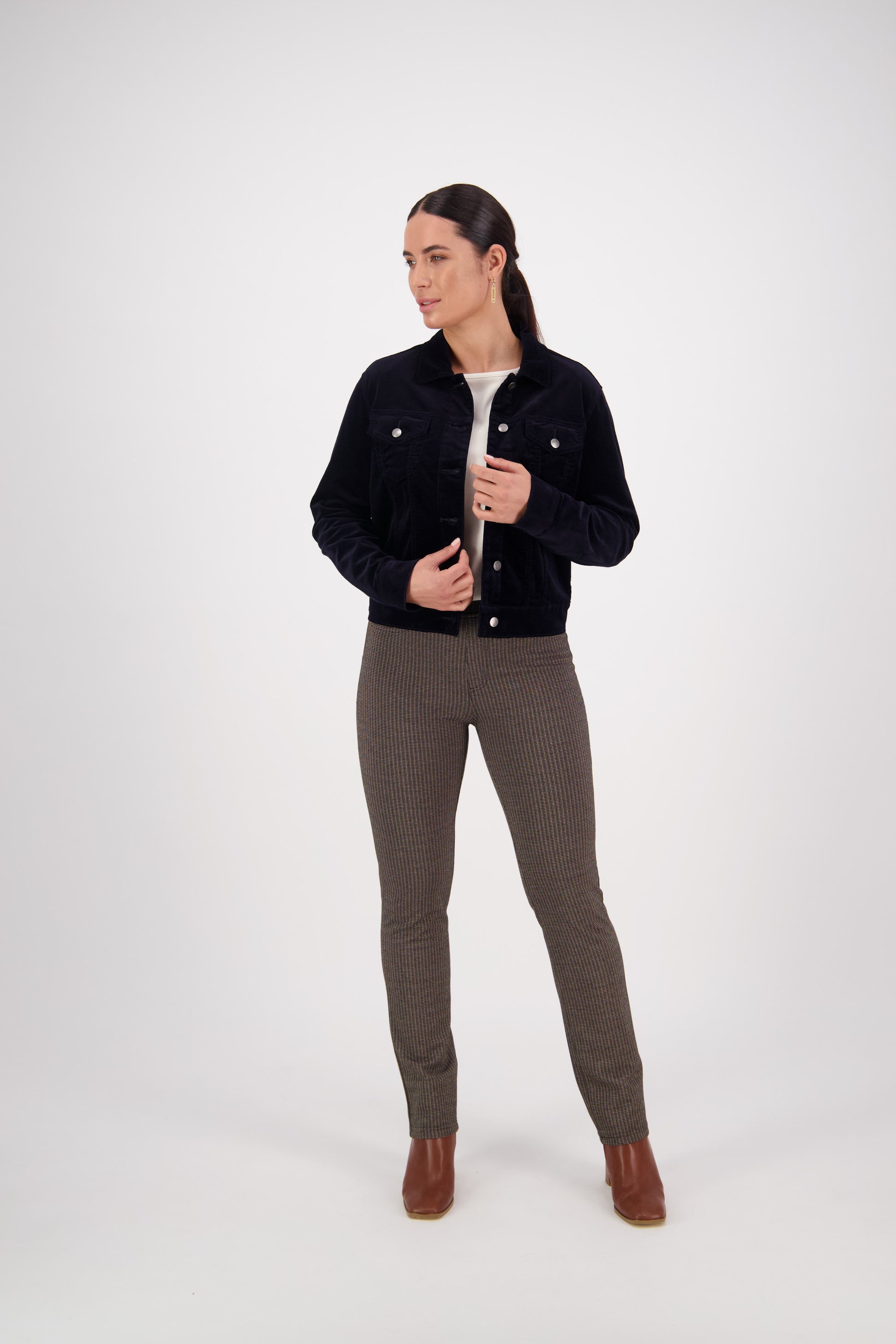 4051M Midnight - Pinwale Cord Denim Jacket - Vassalli