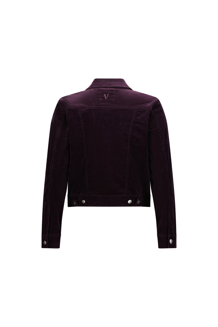 4051M Mulberry - Pinwale Cord Denim Jacket - Vassalli