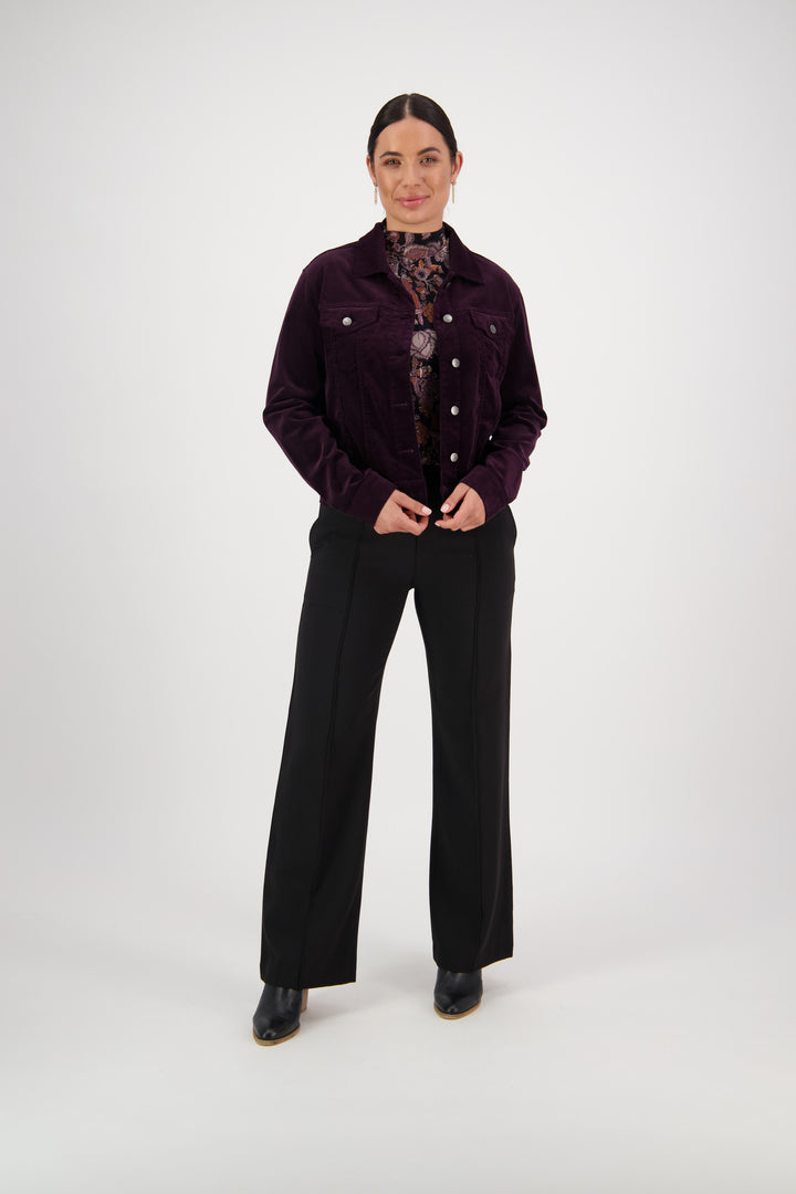 4051M Mulberry - Pinwale Cord Denim Jacket - Vassalli