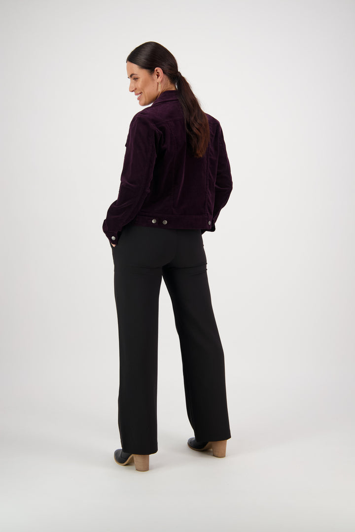 4051M Mulberry - Pinwale Cord Denim Jacket - Vassalli