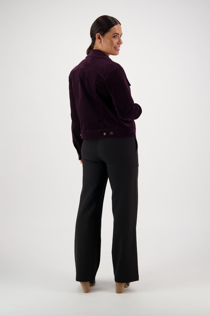 4051M Mulberry - Pinwale Cord Denim Jacket - Vassalli