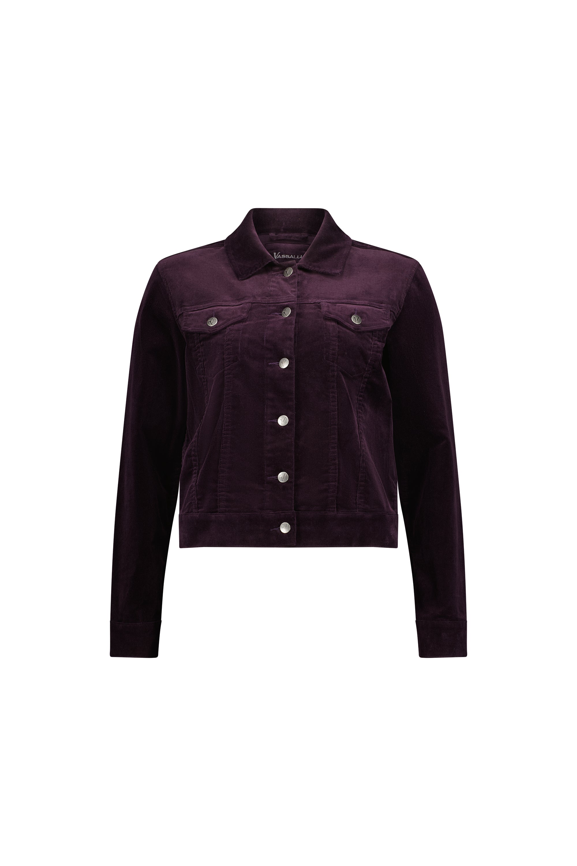 4051M Mulberry - Pinwale Cord Denim Jacket - Vassalli