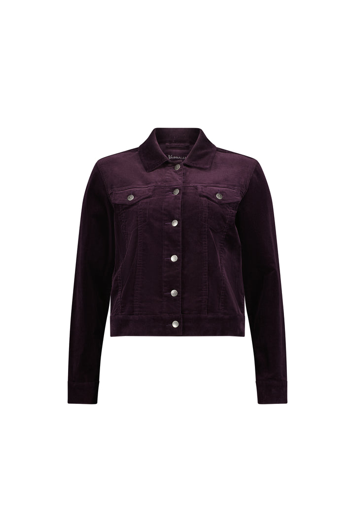 4051M Mulberry - Pinwale Cord Denim Jacket - Vassalli