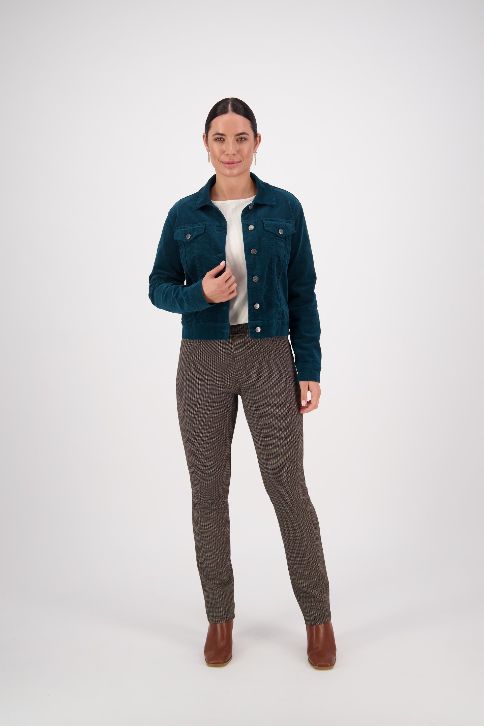 4051M Peacock - Pinwale Cord Denim Jacket - Vassalli
