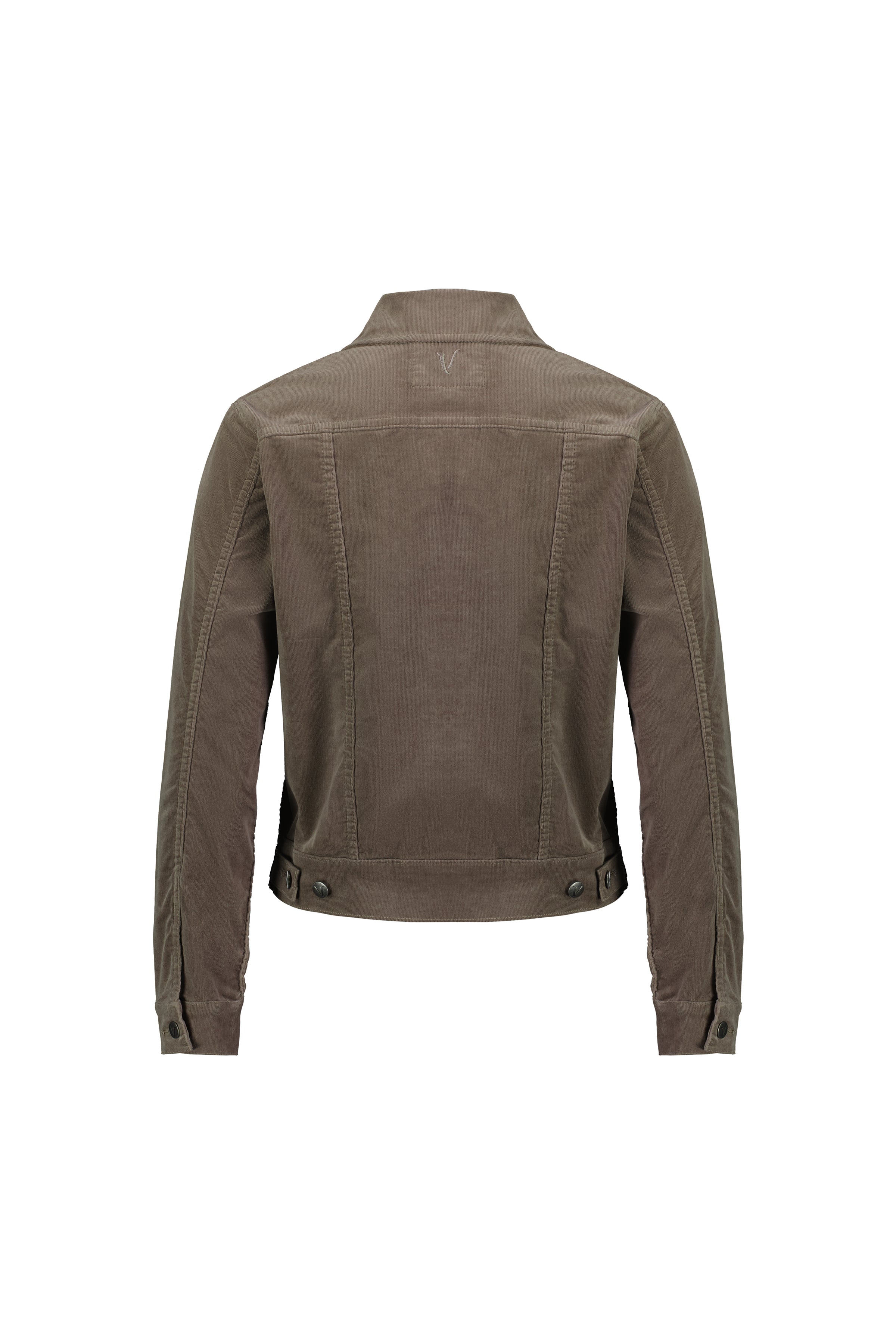 4051M Taupe - Pinwale Cord Denim Jacket - Vassalli