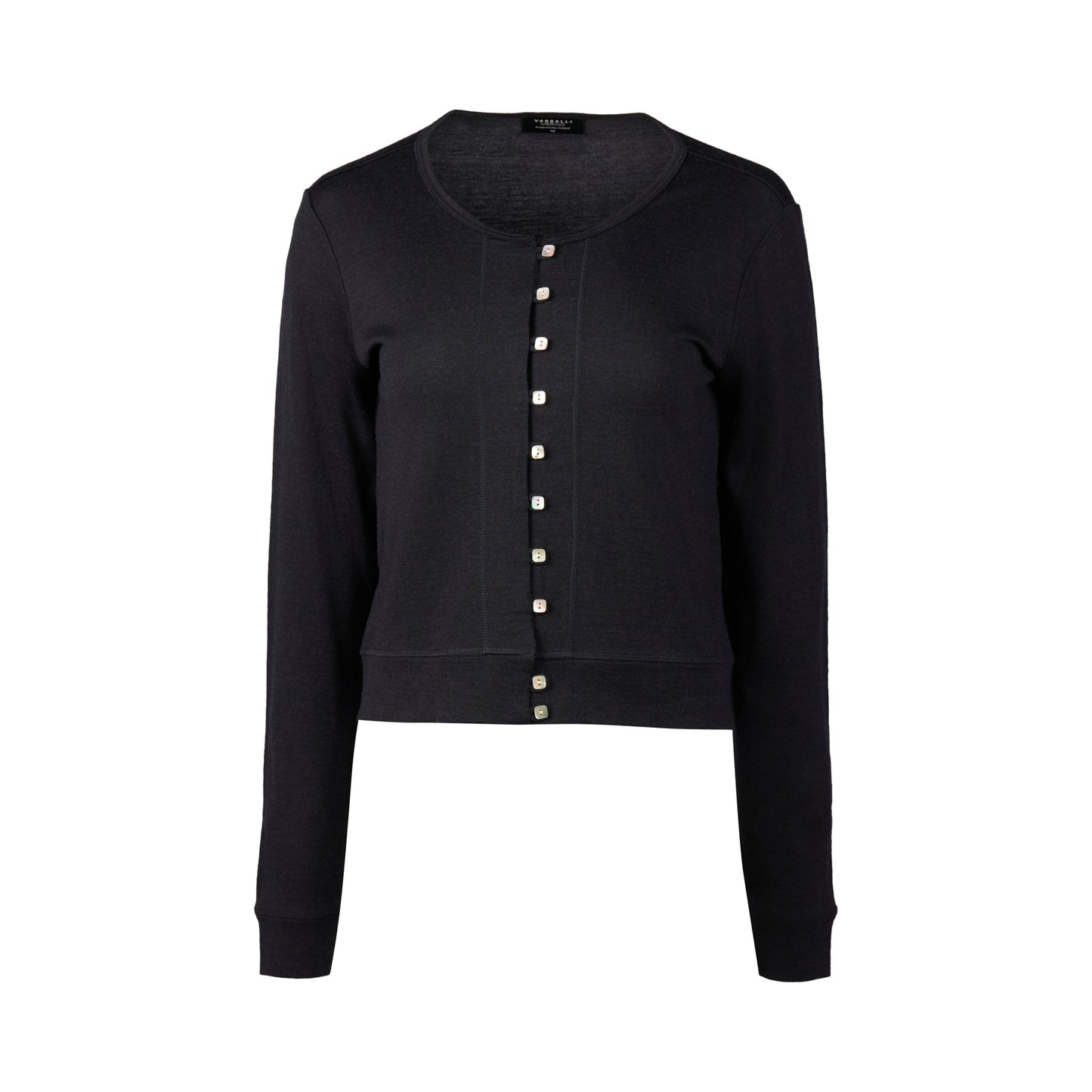 4147 Midnight - 100% Merino Cropped Cardi - Vassalli