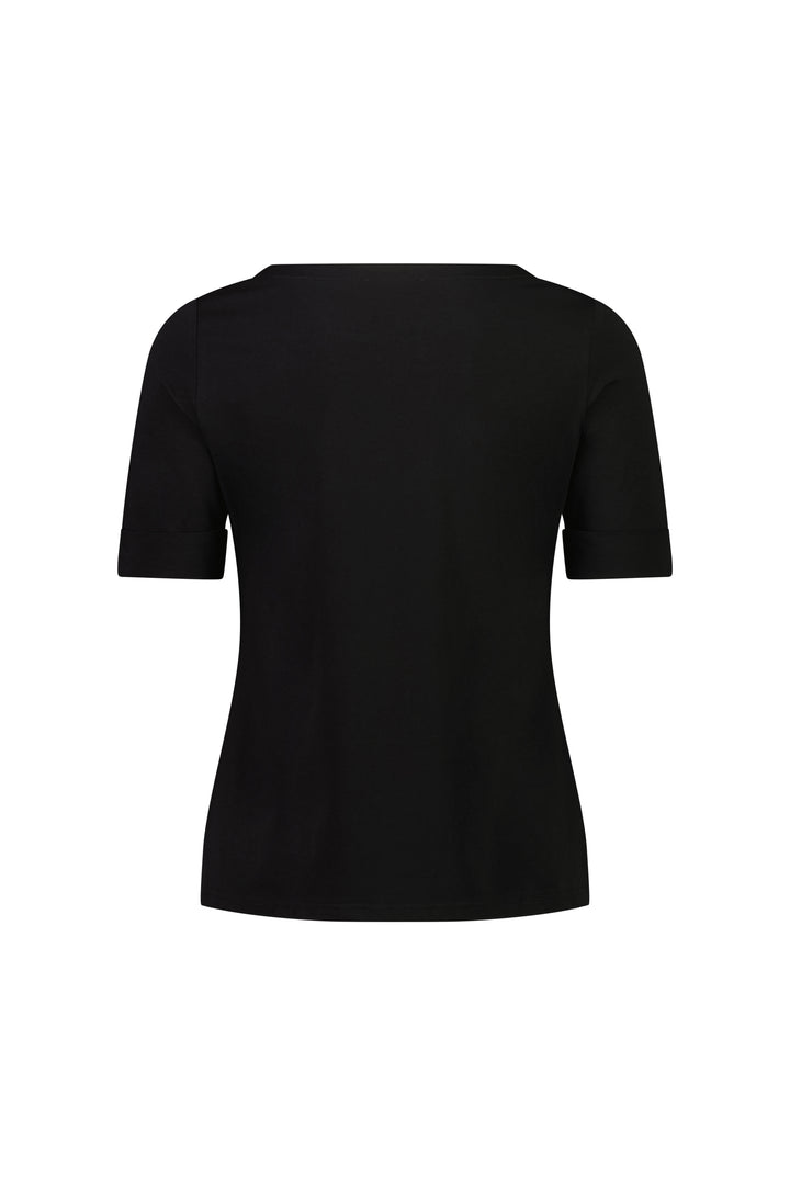 4262 Black - Boat Neck Top - Vassalli