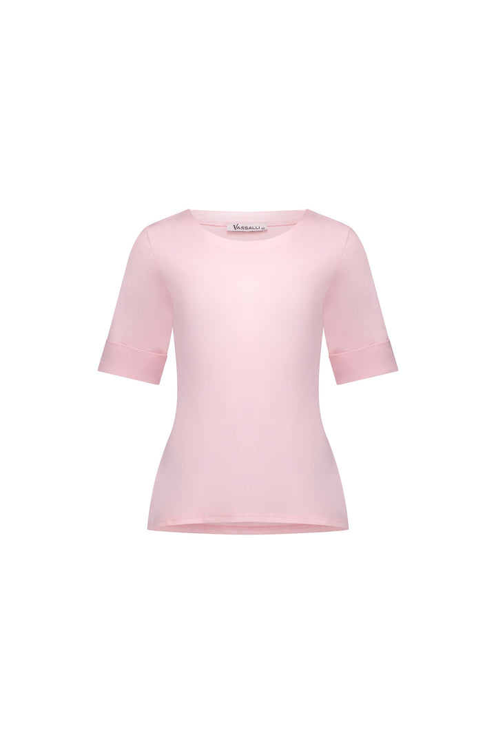 4262 Light Pink - Boat Neck Top - Vassalli